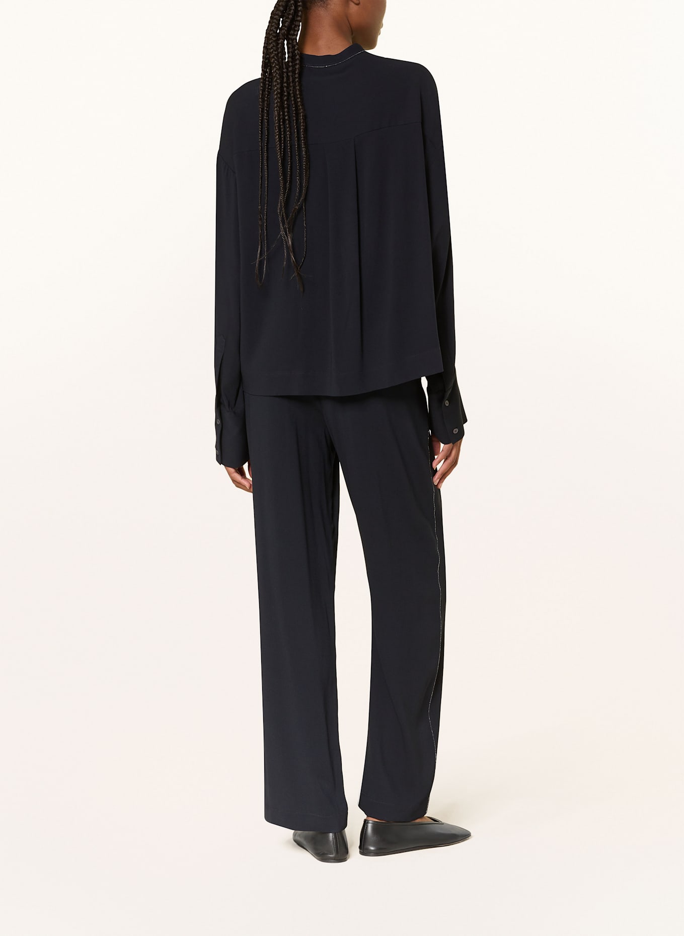 FABIANA FILIPPI chemisier: BLEU FONCÉ