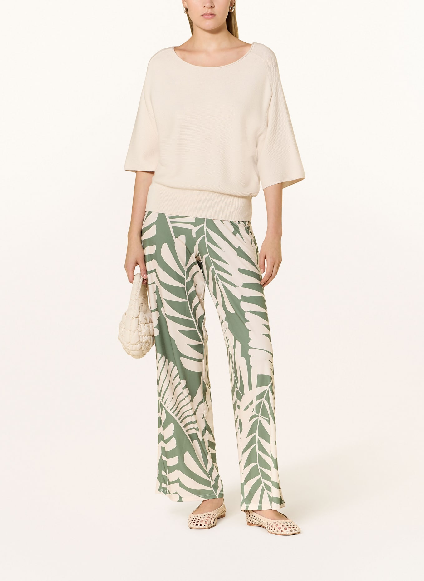 oui Hose: CREME/ GRÜN