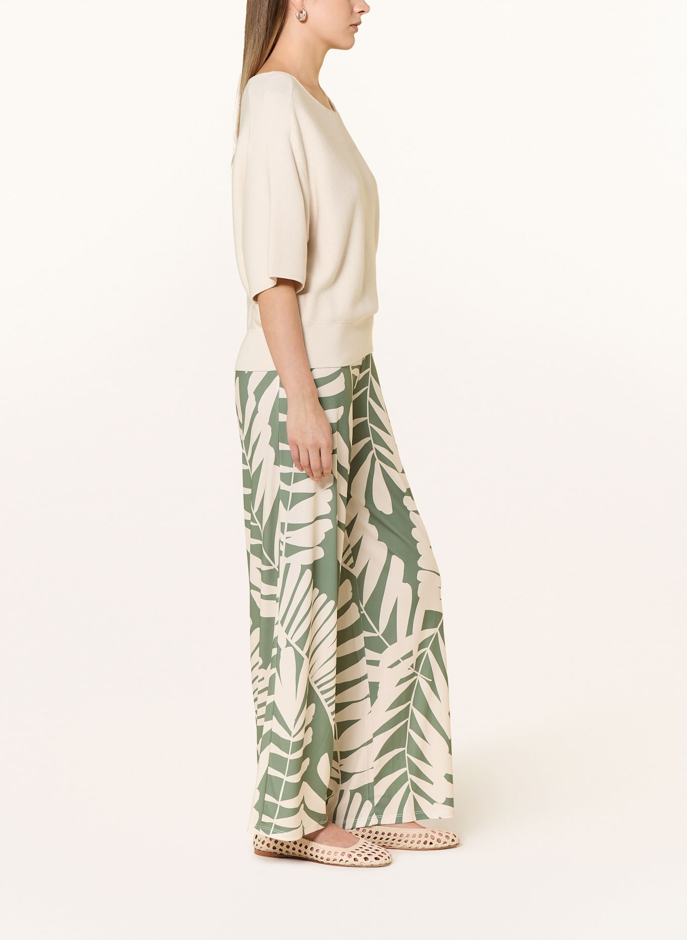 oui Hose: CREME/ GRÜN