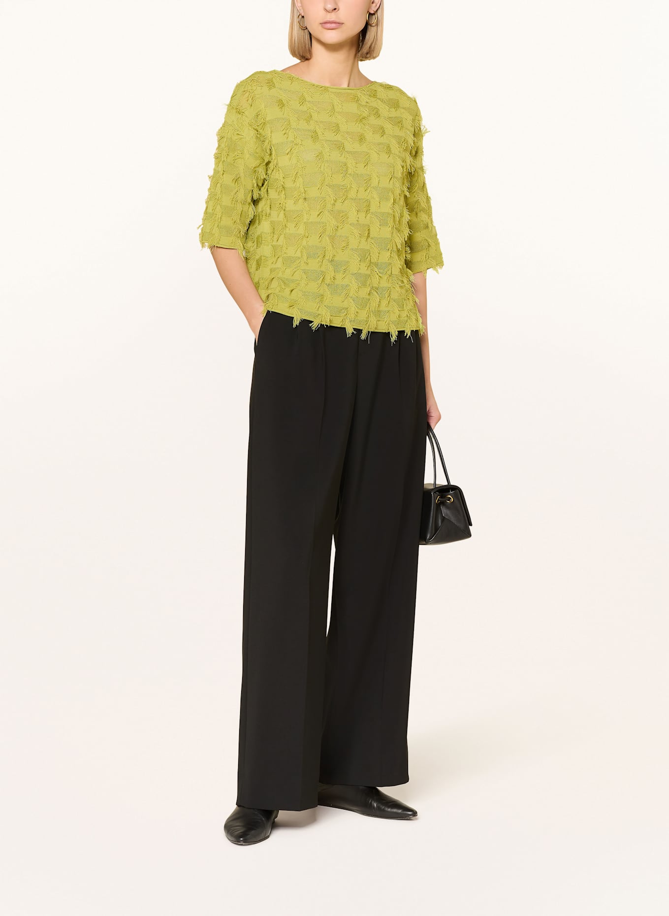 oui Pullover mit 3/4-Arm, Farbe: GRÜN (Bild 2)