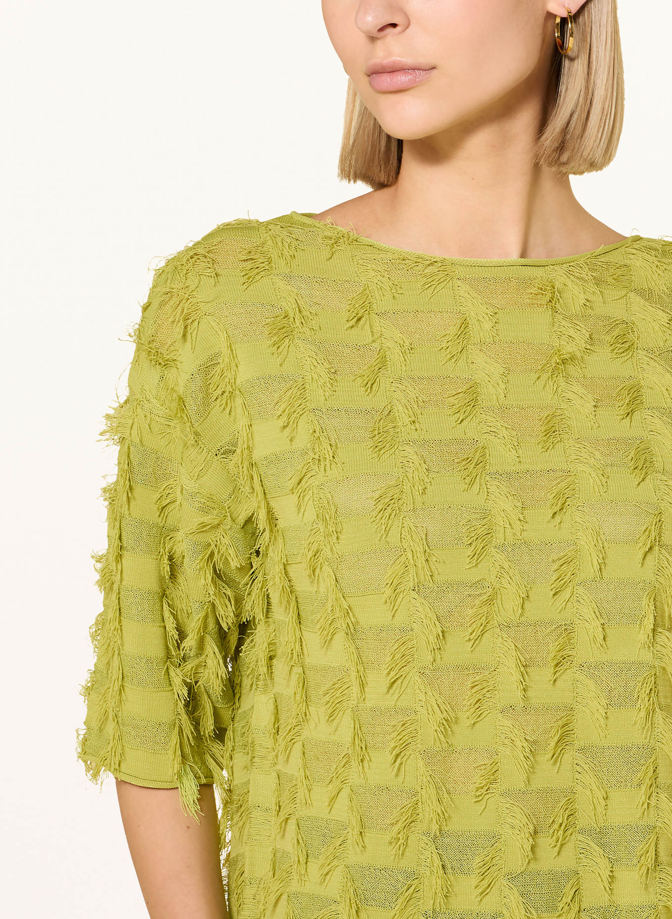 oui Pullover mit 3/4-Arm, Farbe: GRÜN (Bild 4)