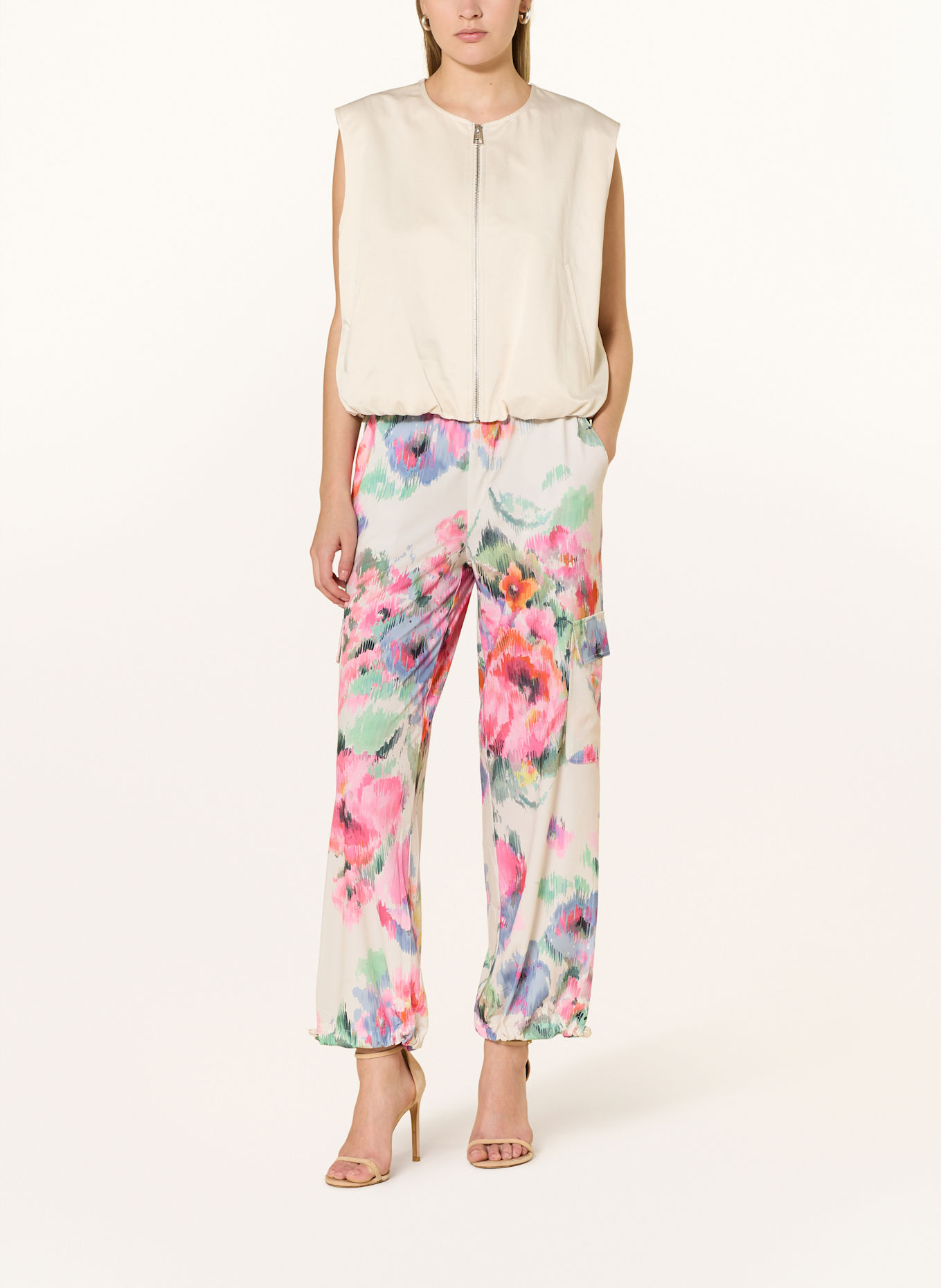 oui Cargohose: CREME/ PINK/ HELLGRÜN