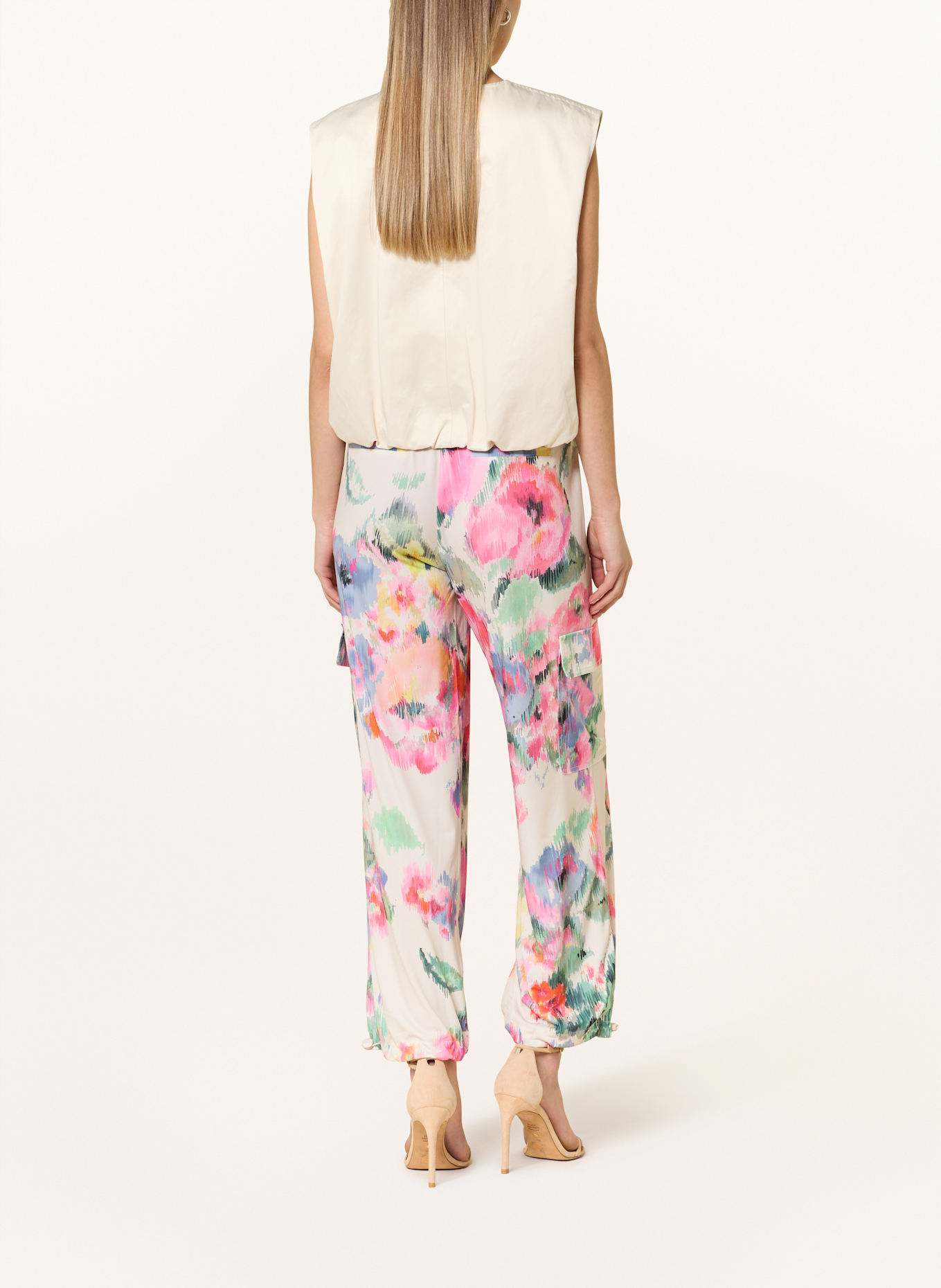 oui Cargohose: CREME/ PINK/ HELLGRÜN