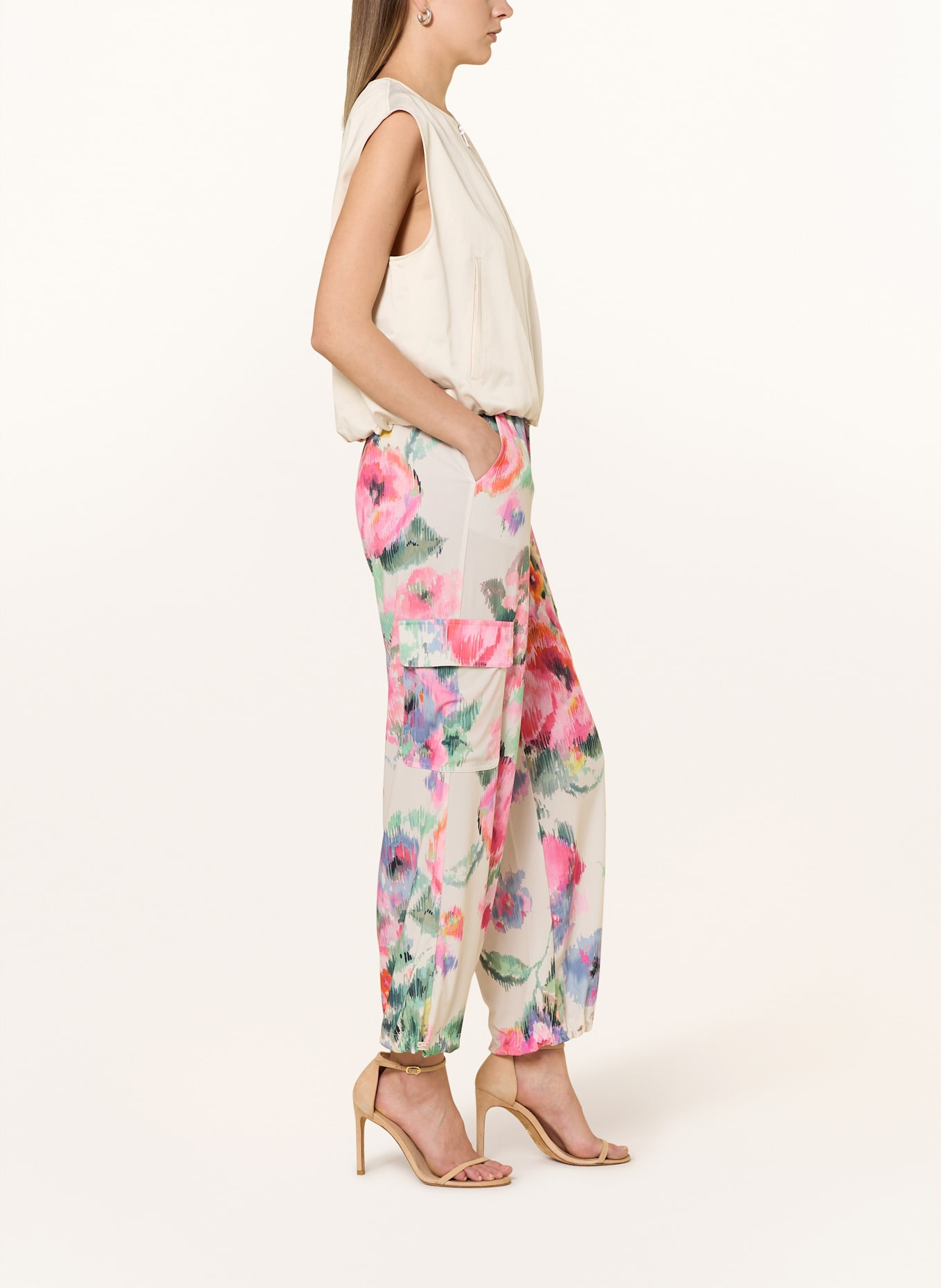 oui Cargohose: CREME/ PINK/ HELLGRÜN