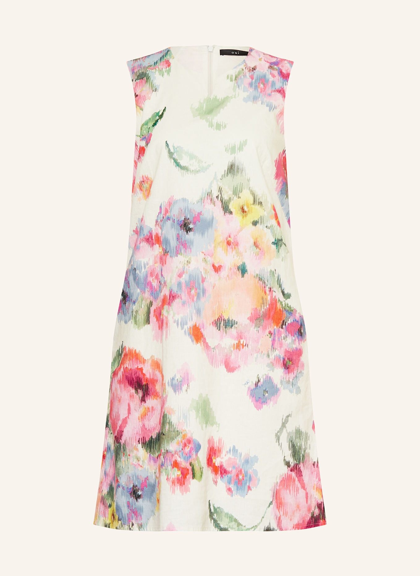 oui Leinenkleid: PINK / GRÜN / BLAU