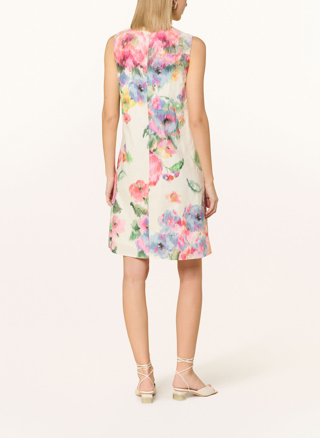 oui Leinenkleid: PINK / GRÜN / BLAU