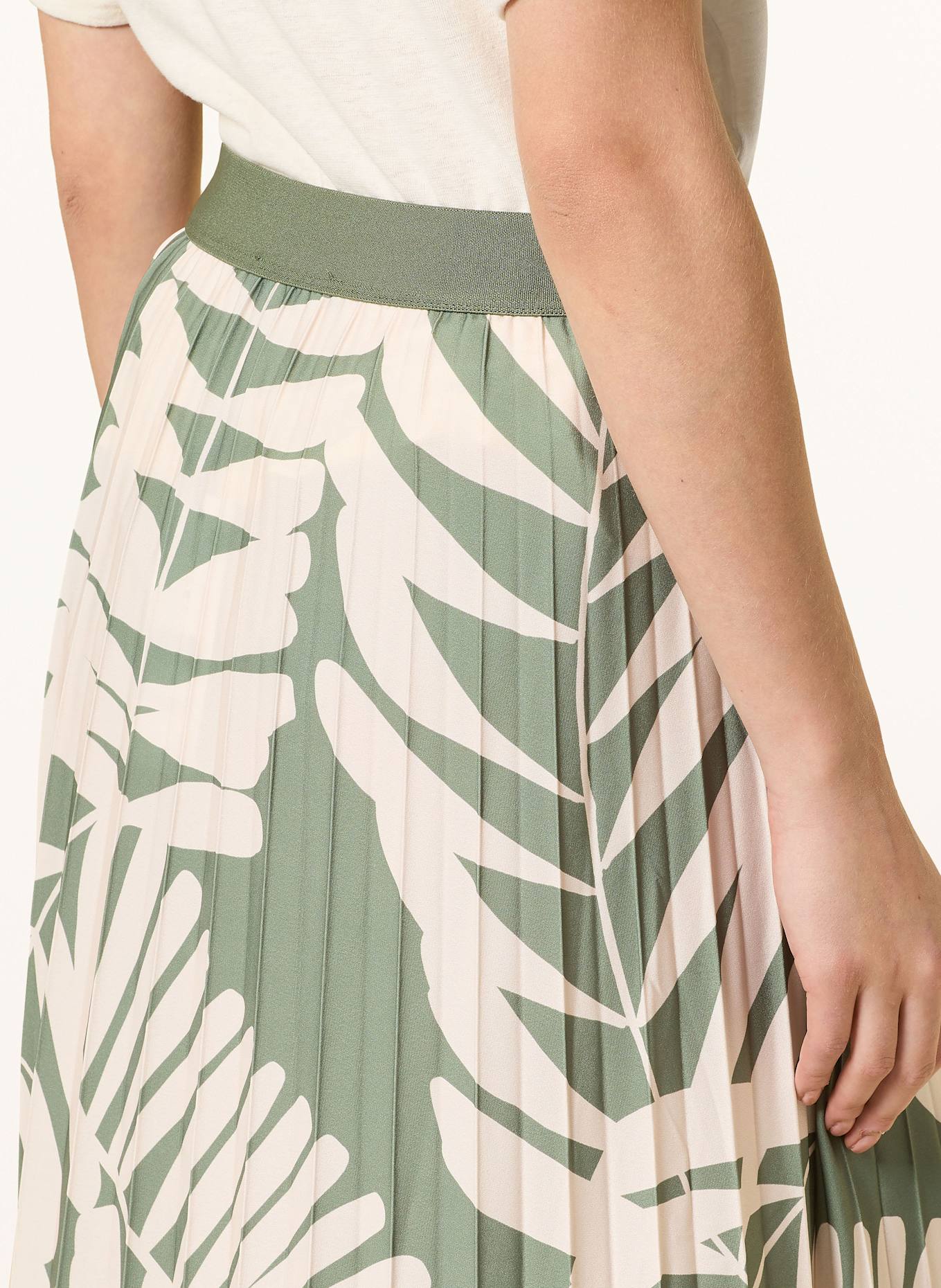 oui Plisseerock: ECRU / KHAKI