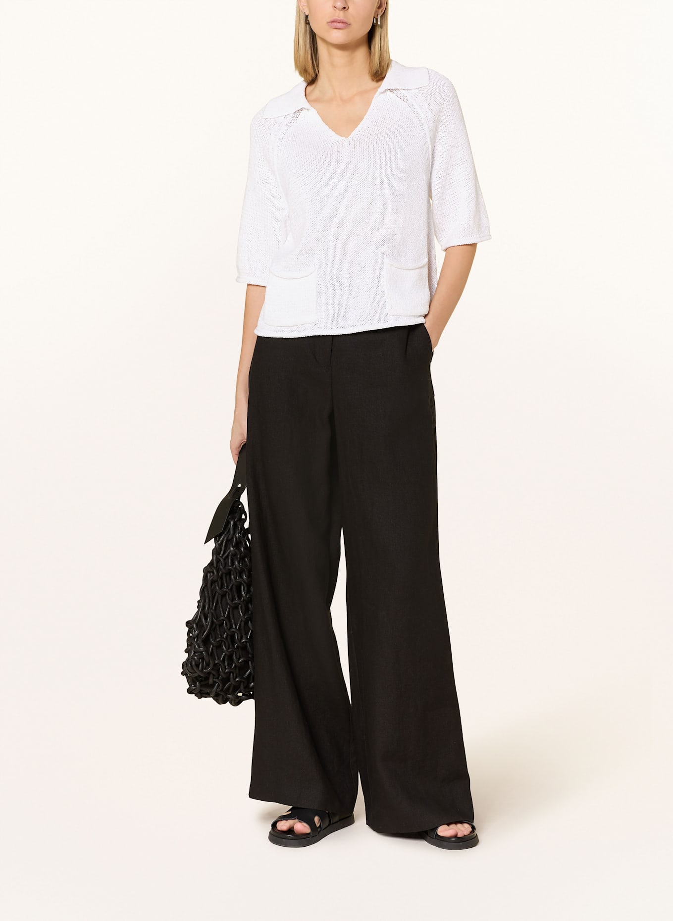 oui Strickshirt: WEISS