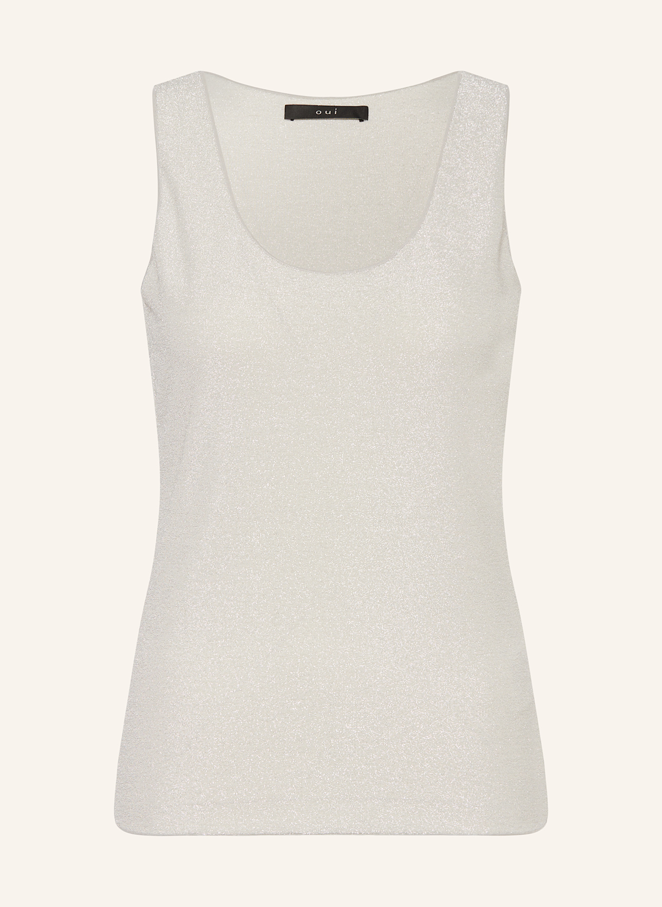 oui Top avec fil pailleté: ARGENT