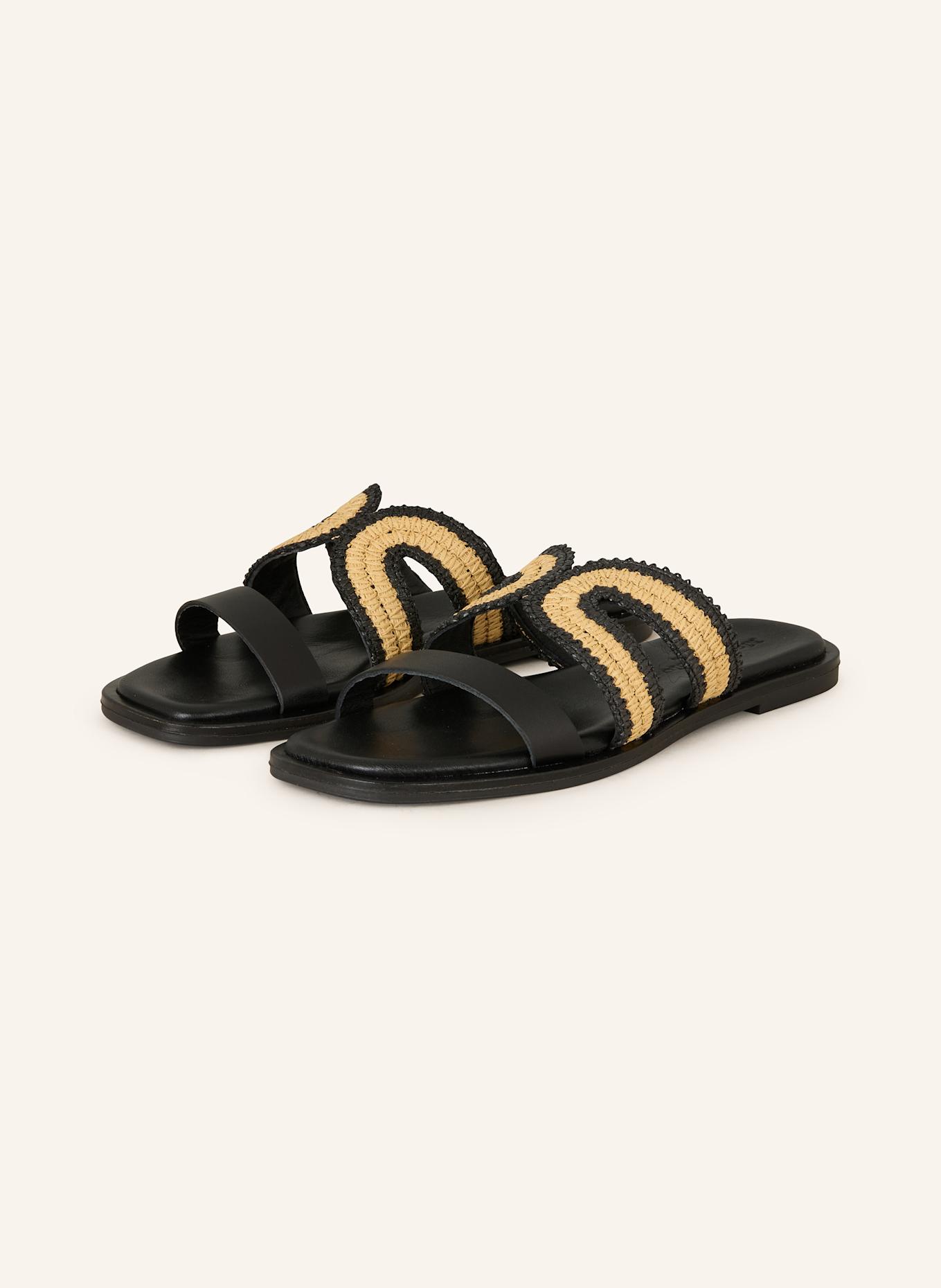 Marc O'Polo MARIT 6D slides: BLACK / CREAM