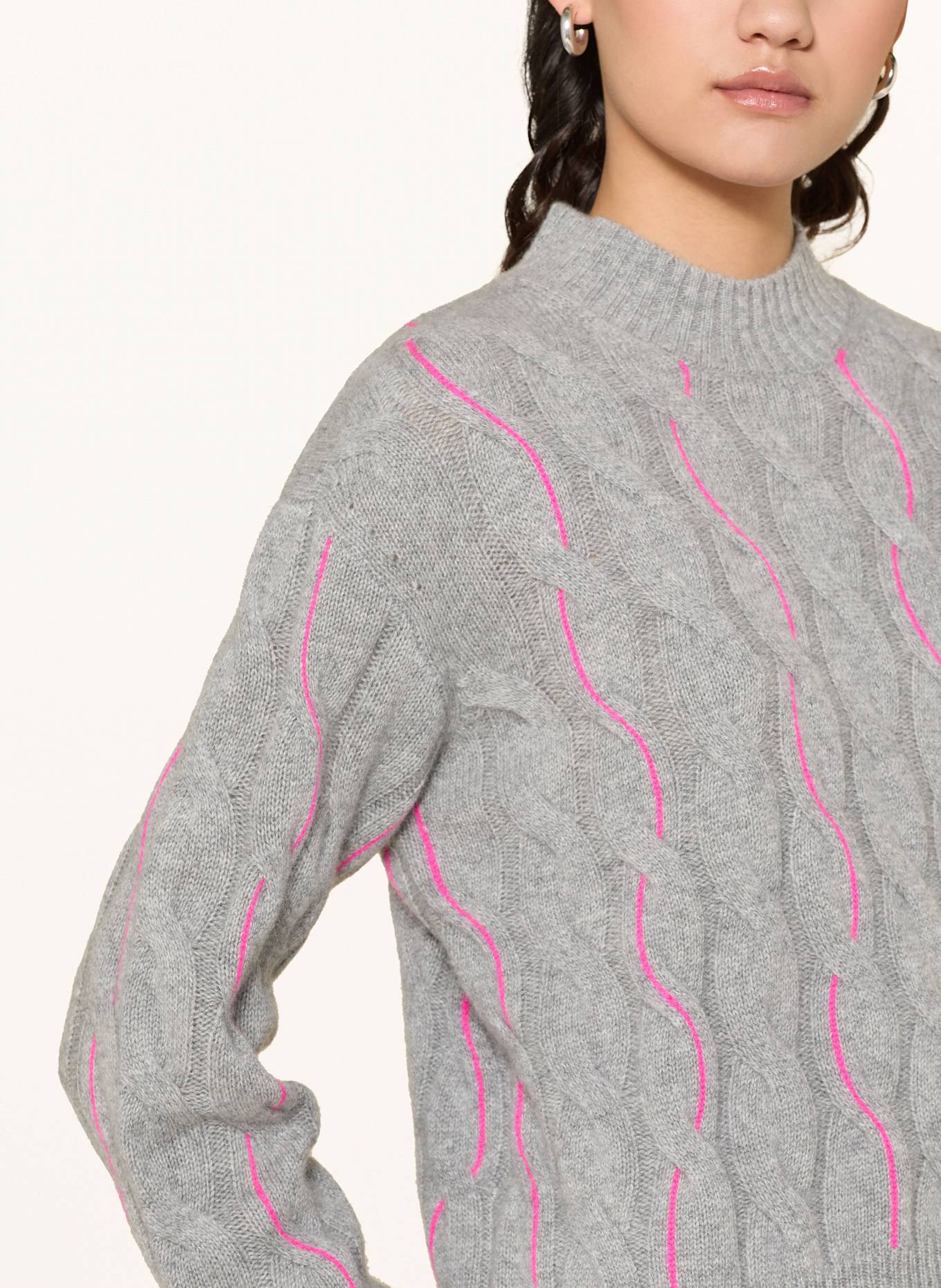 FROM FUTURE Cashmere sweater: GRAY / PINK