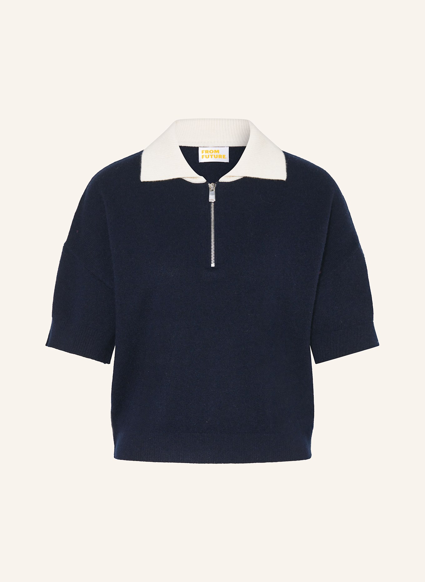 FROM FUTURE Cashmere-Strickshirt: DUNKELBLAU