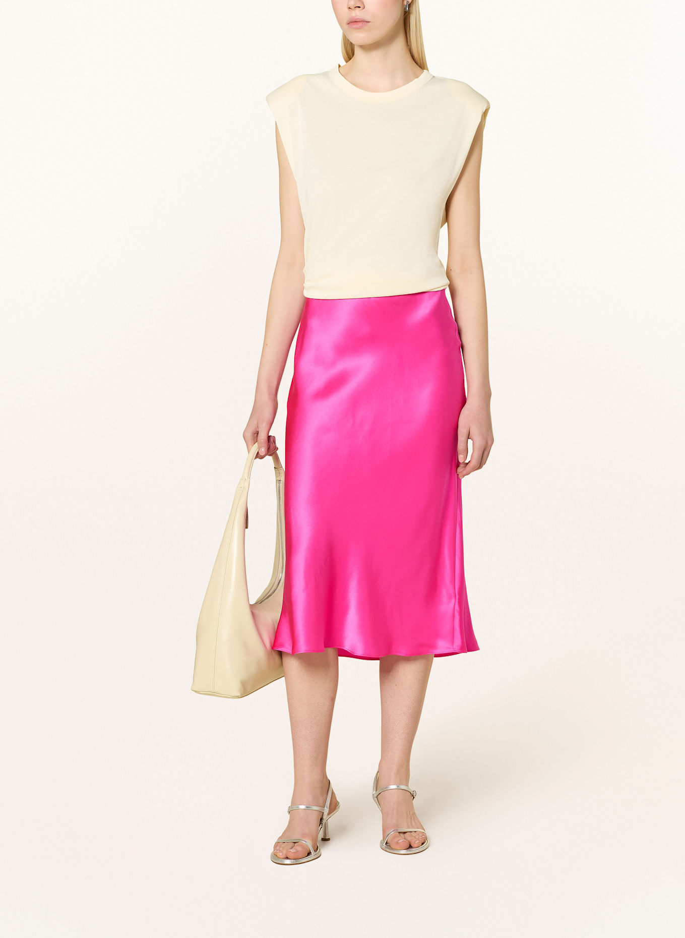 FROM FUTURE Silk skirt: PINK
