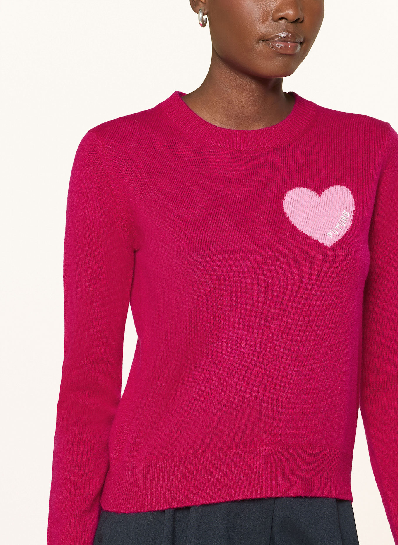 FROM FUTURE Sweter z kaszmiru: FUKSJA / RÓŻOWY