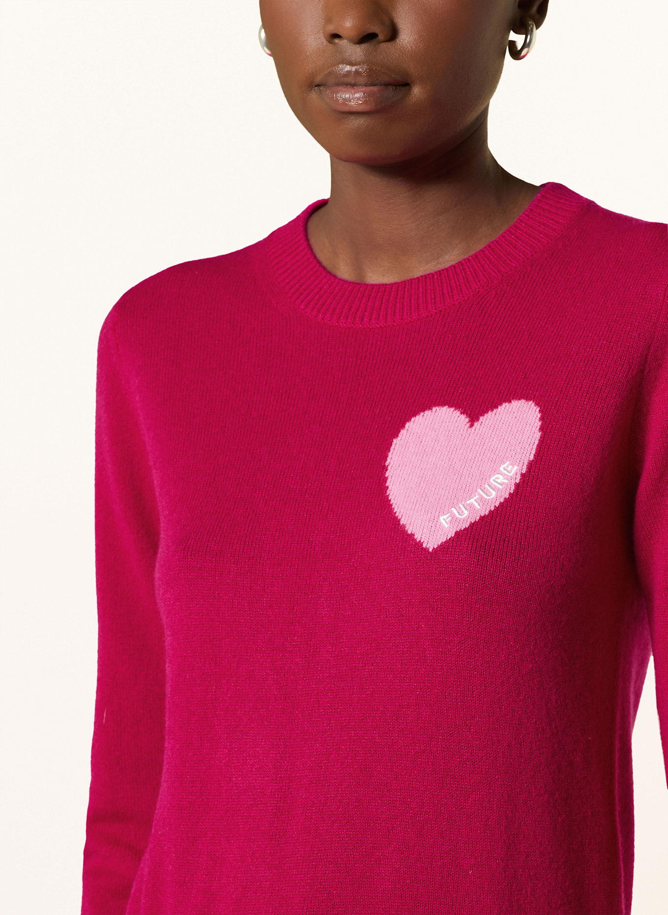 FROM FUTURE Sweter z kaszmiru: FUKSJA / RÓŻOWY