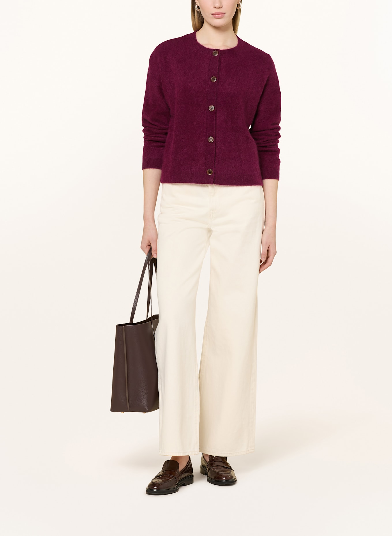 darling harbour Strickjacke aus Cashmere: BORDEAUX