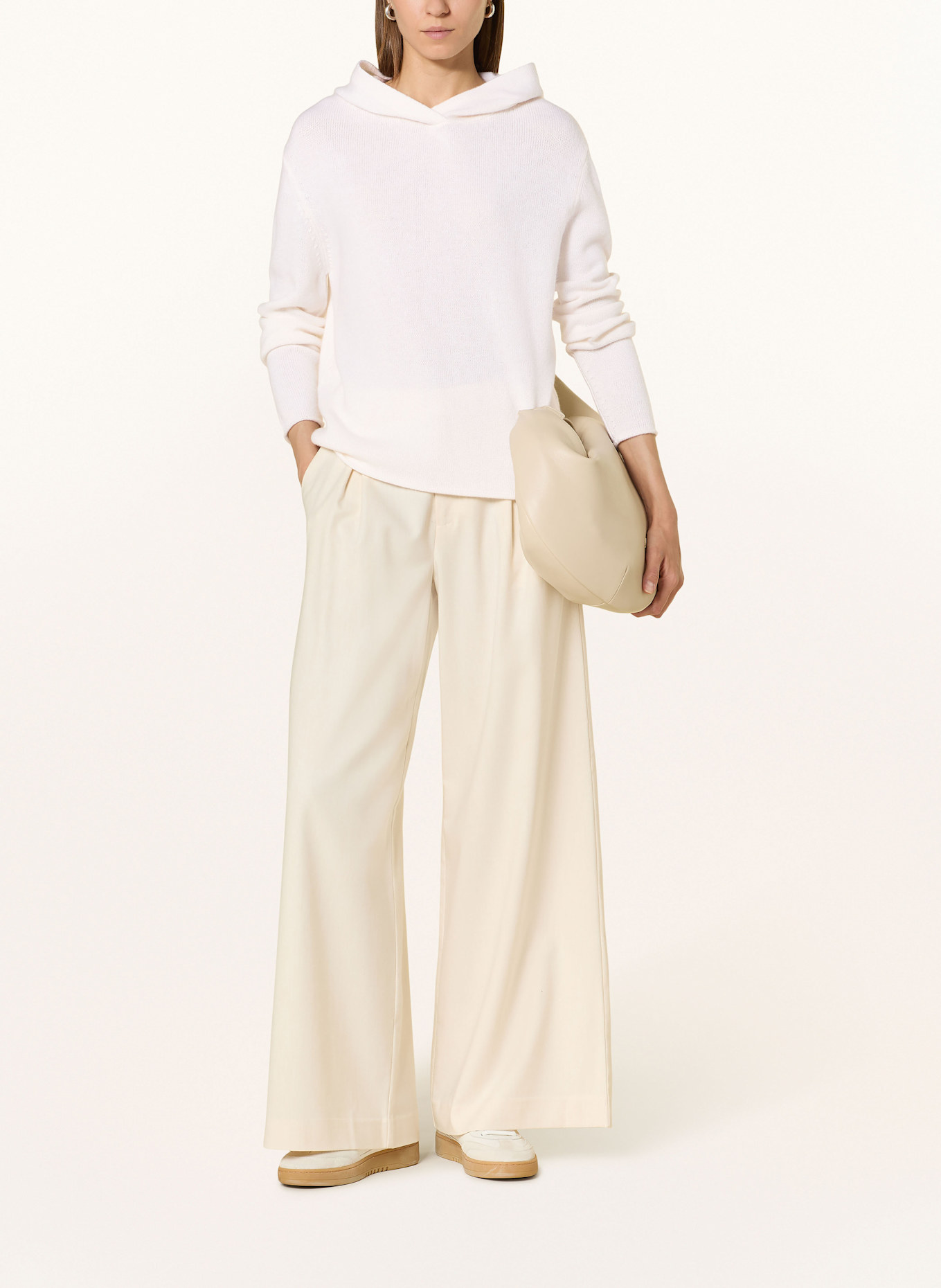 darling harbour Strick-Hoodie mit Cashmere: CREME