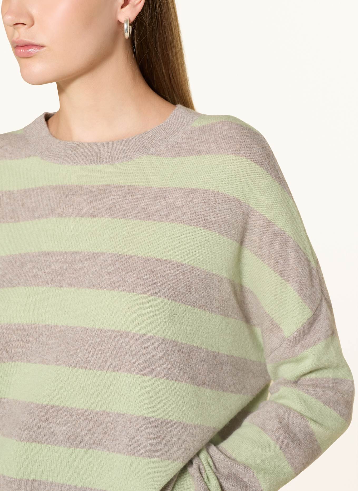 darling harbour Pullover mit Cashmere: kitt melange /lindgrün