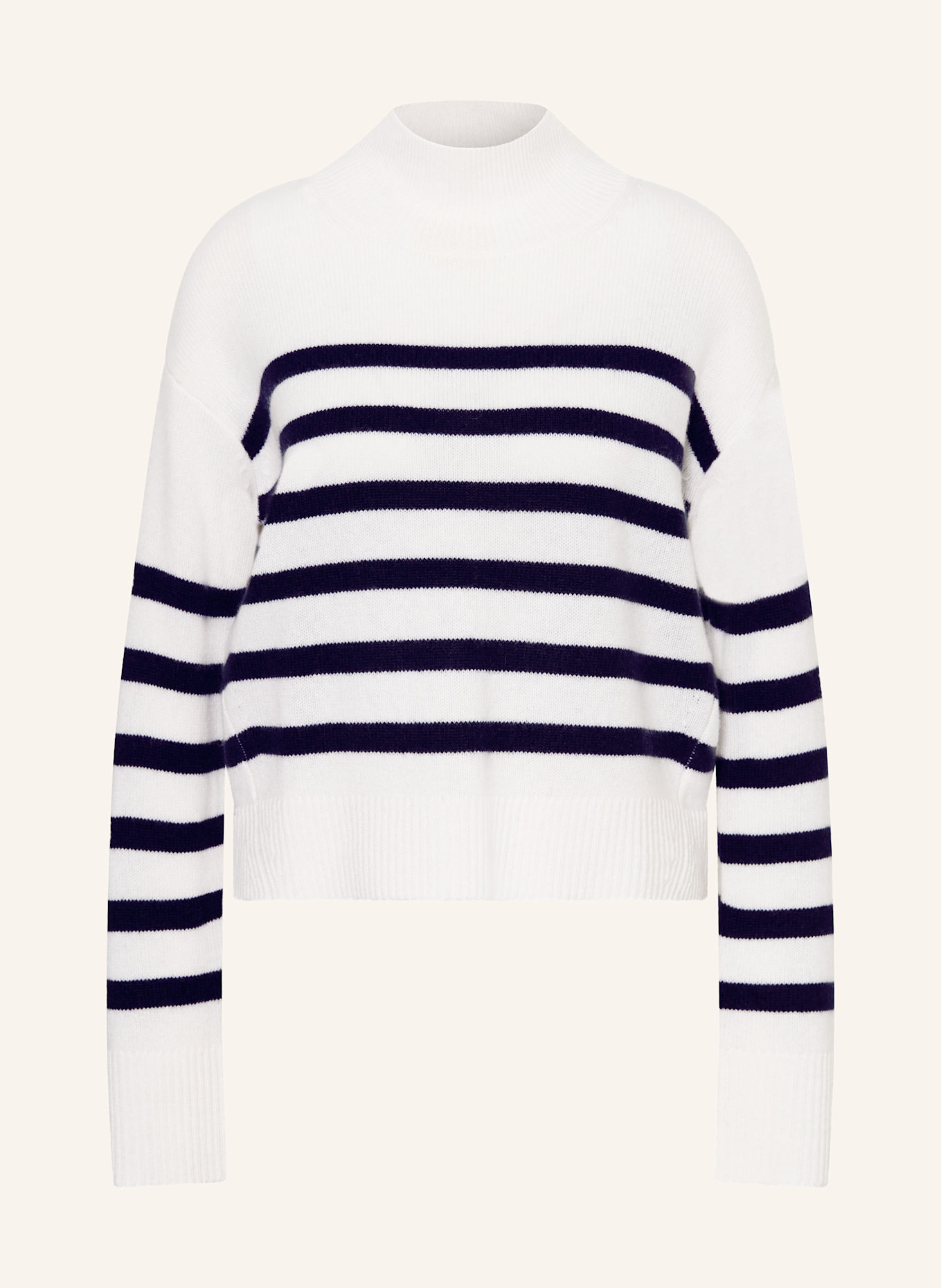 darling harbour Pullover mit Cashmere: ECRU / DUNKELBLAU