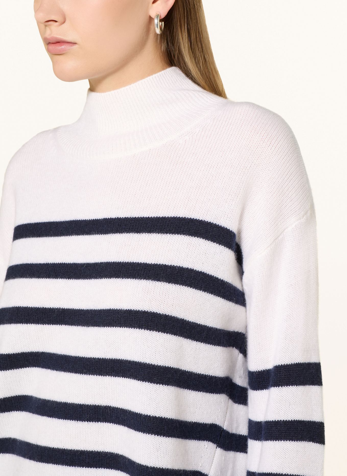 darling harbour Pullover mit Cashmere: ECRU / DUNKELBLAU