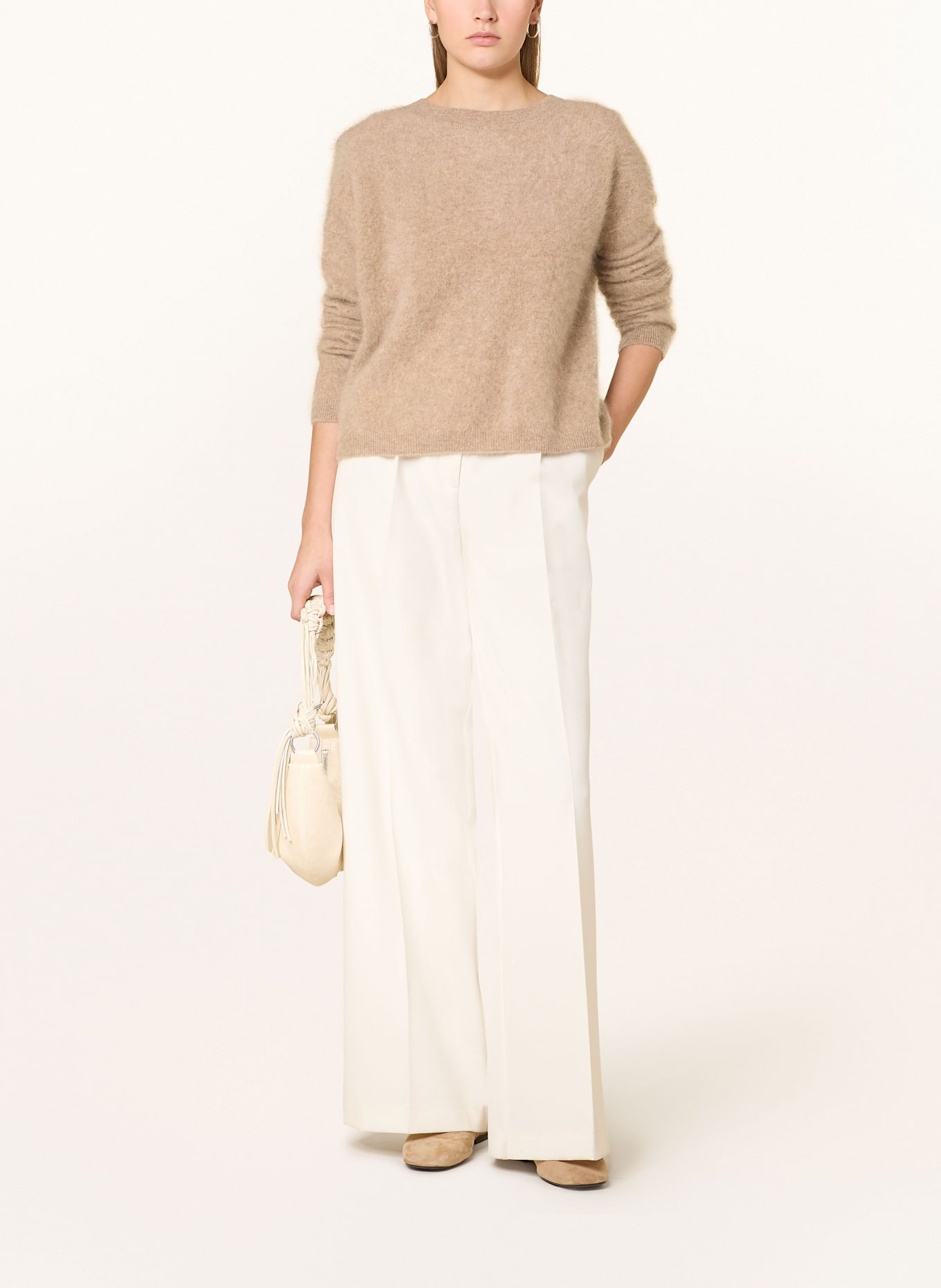 darling harbour Cashmere-Pullover: KIESEL MELANGE