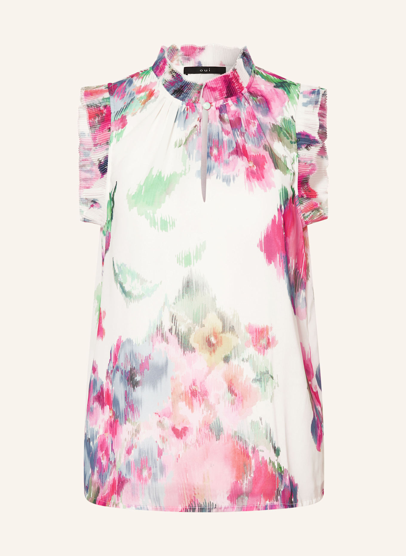 oui Blusentop: PINK / GRÜN / WEISS