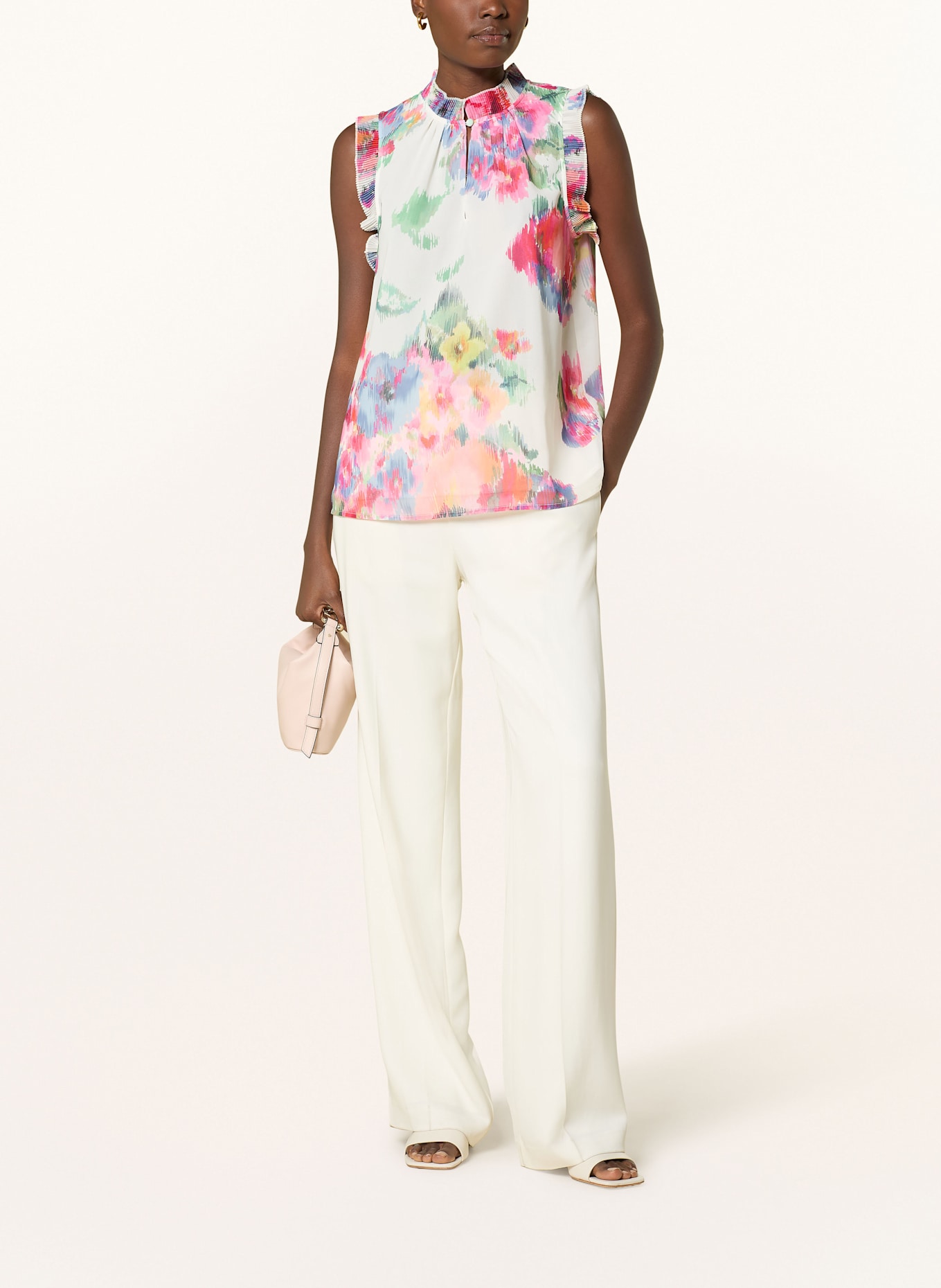 oui Blusentop: PINK / GRÜN / WEISS