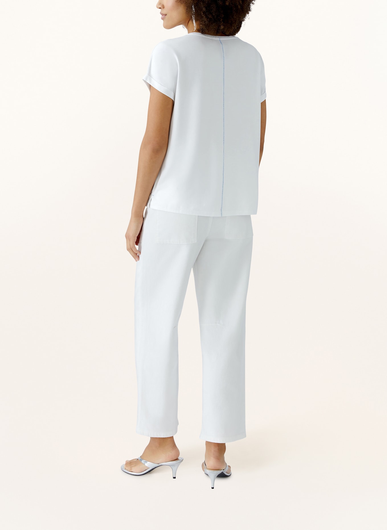 oui T-Shirt: WEISS/ SILBER