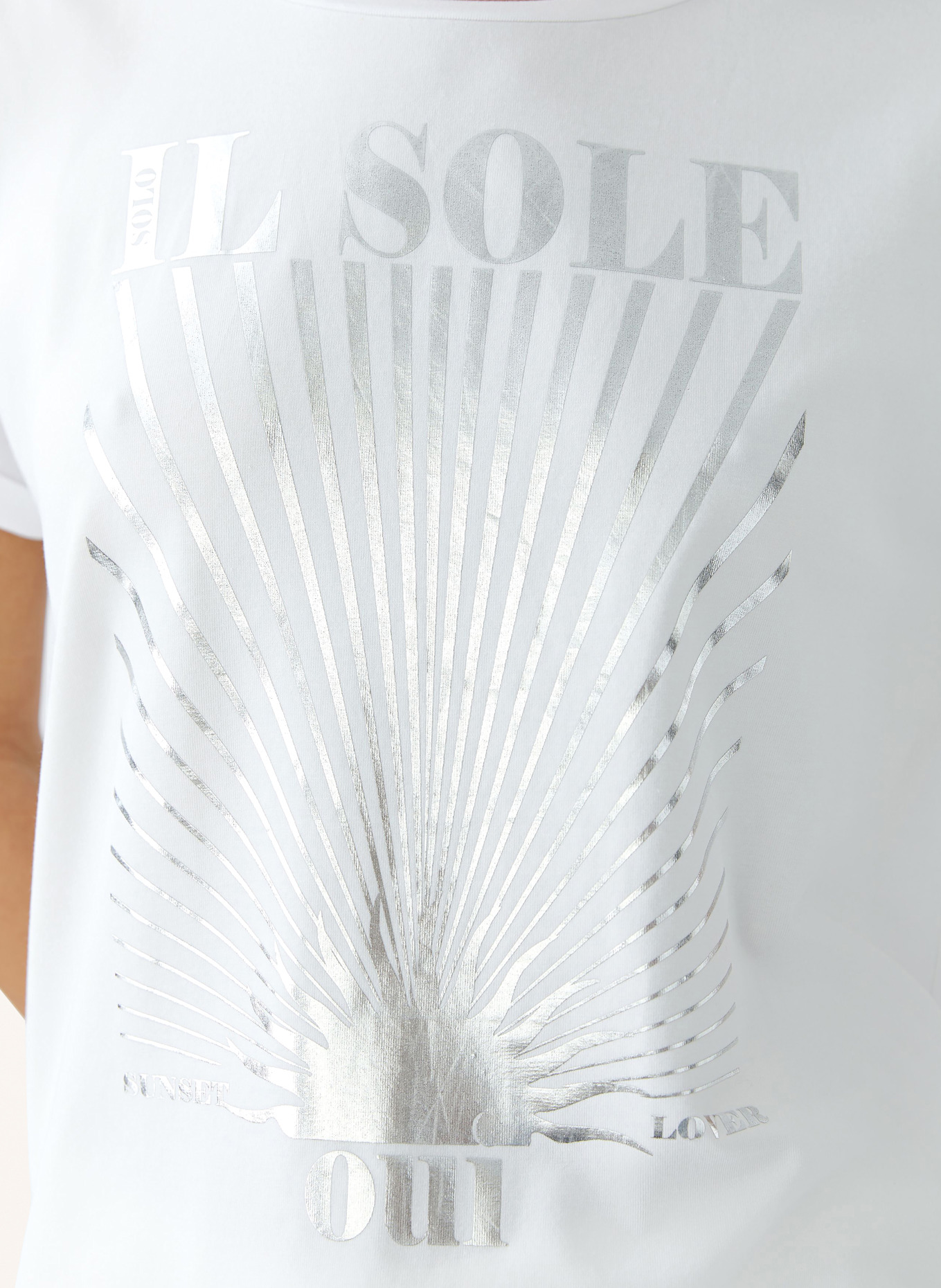 oui T-Shirt: WEISS/ SILBER