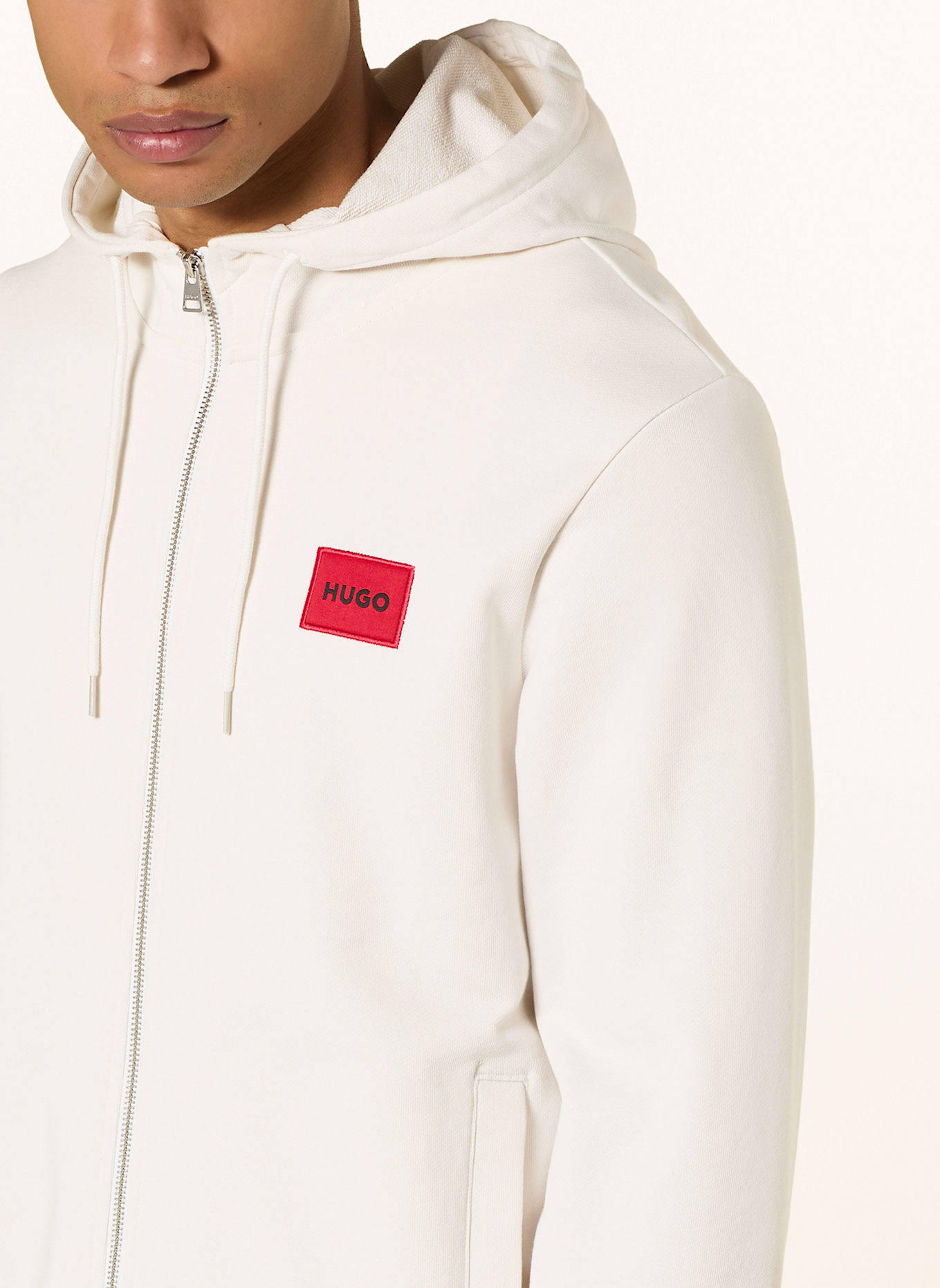 HUGO Sweat jacket DAPLE: WHITE