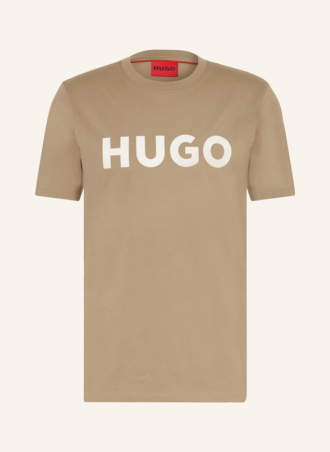 HUGO T-Shirt DULIVIO: BRAUN / WEISS