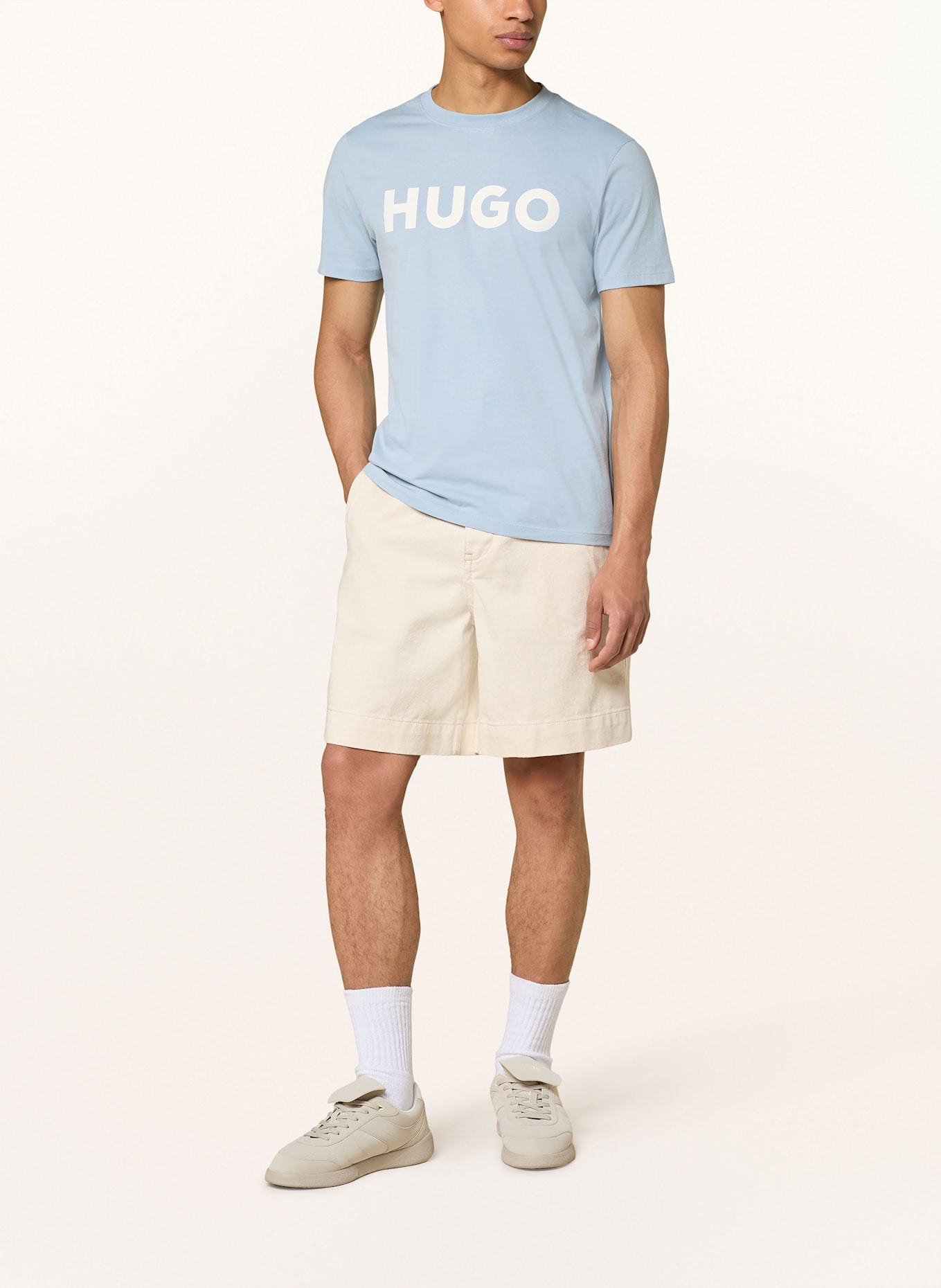 HUGO T-shirt DULIVIO: LIGHT BLUE