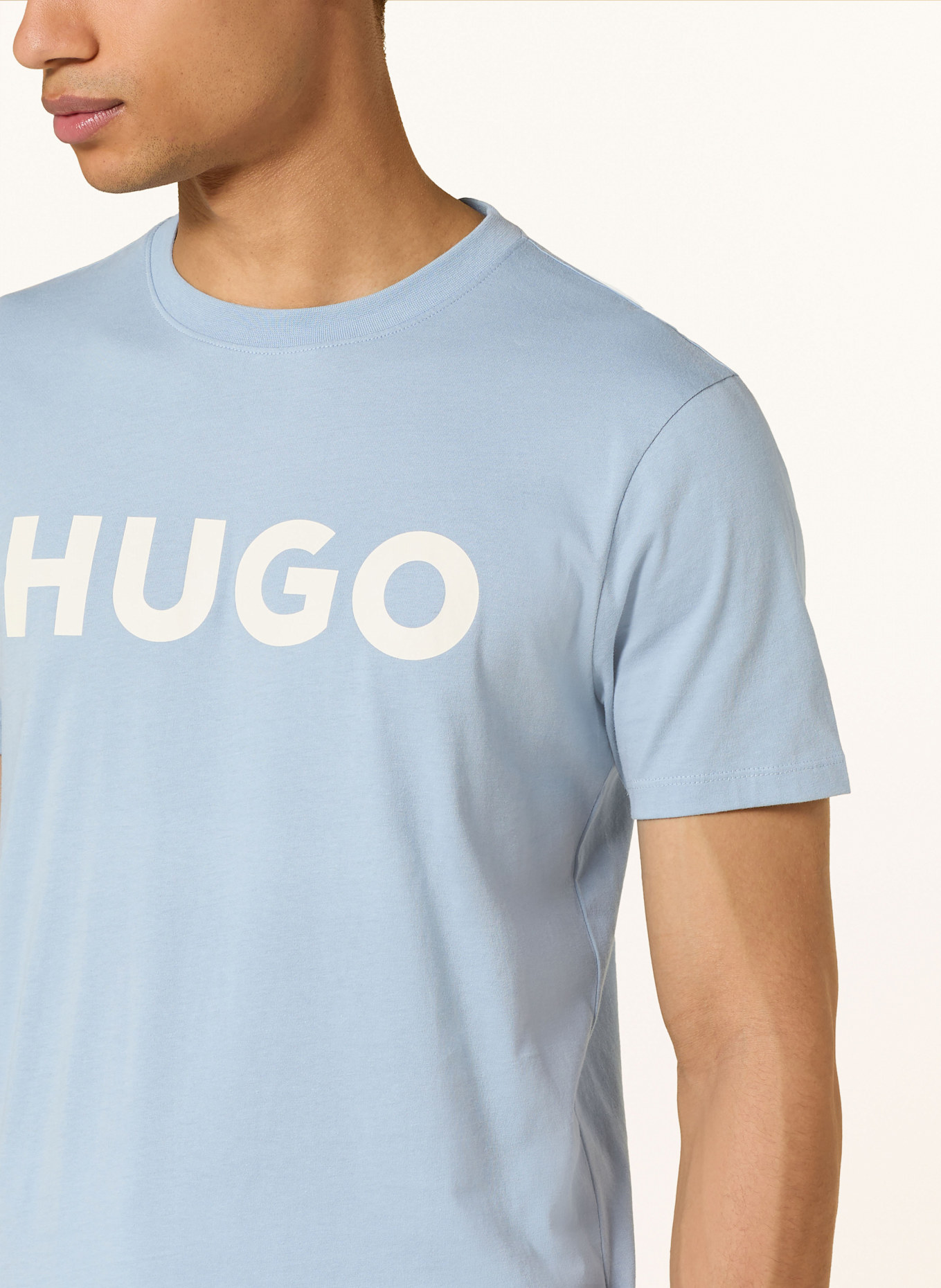HUGO T-shirt DULIVIO: LIGHT BLUE