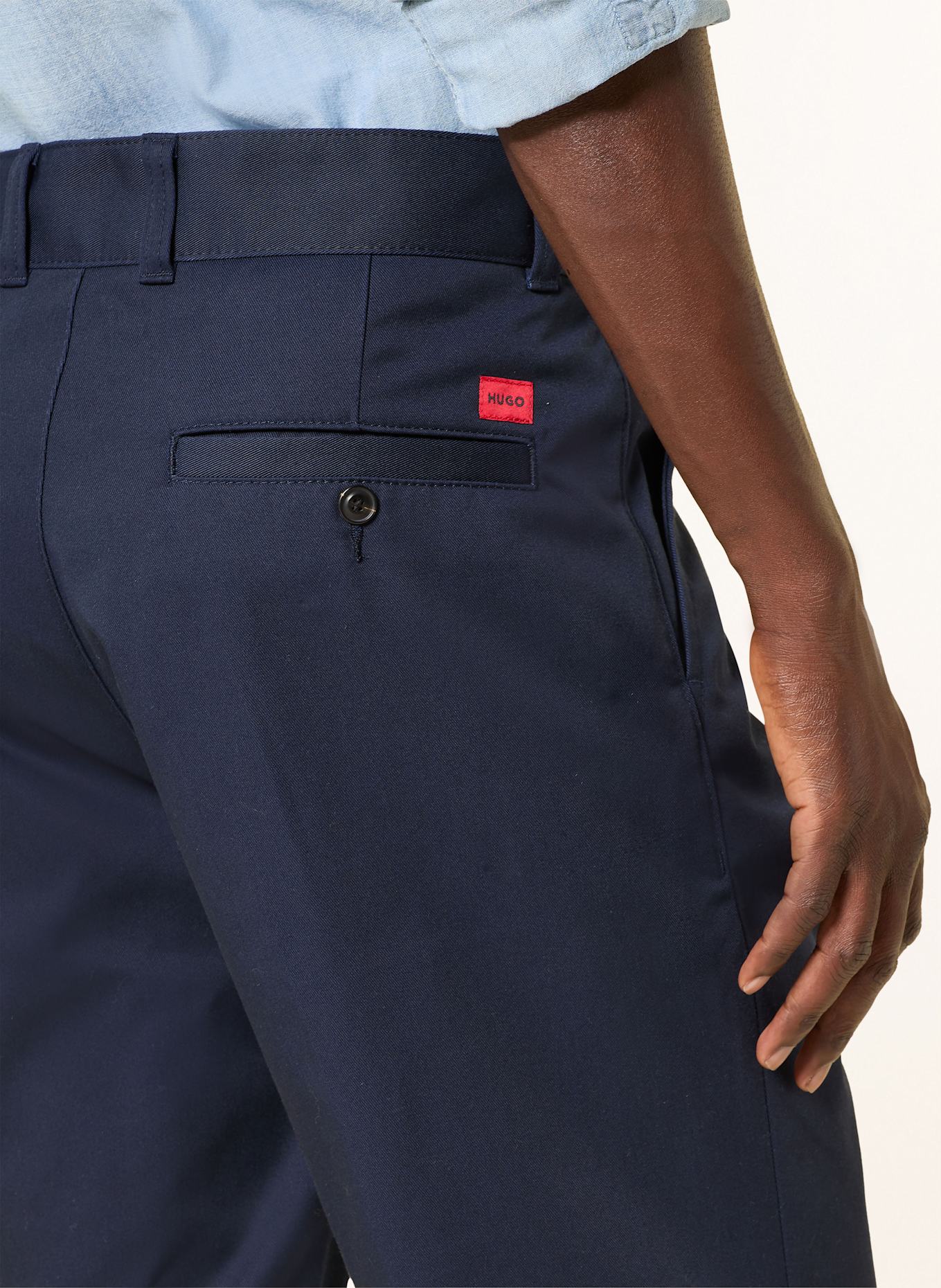 HUGO Szorty chinosy DARIK: GRANATOWY