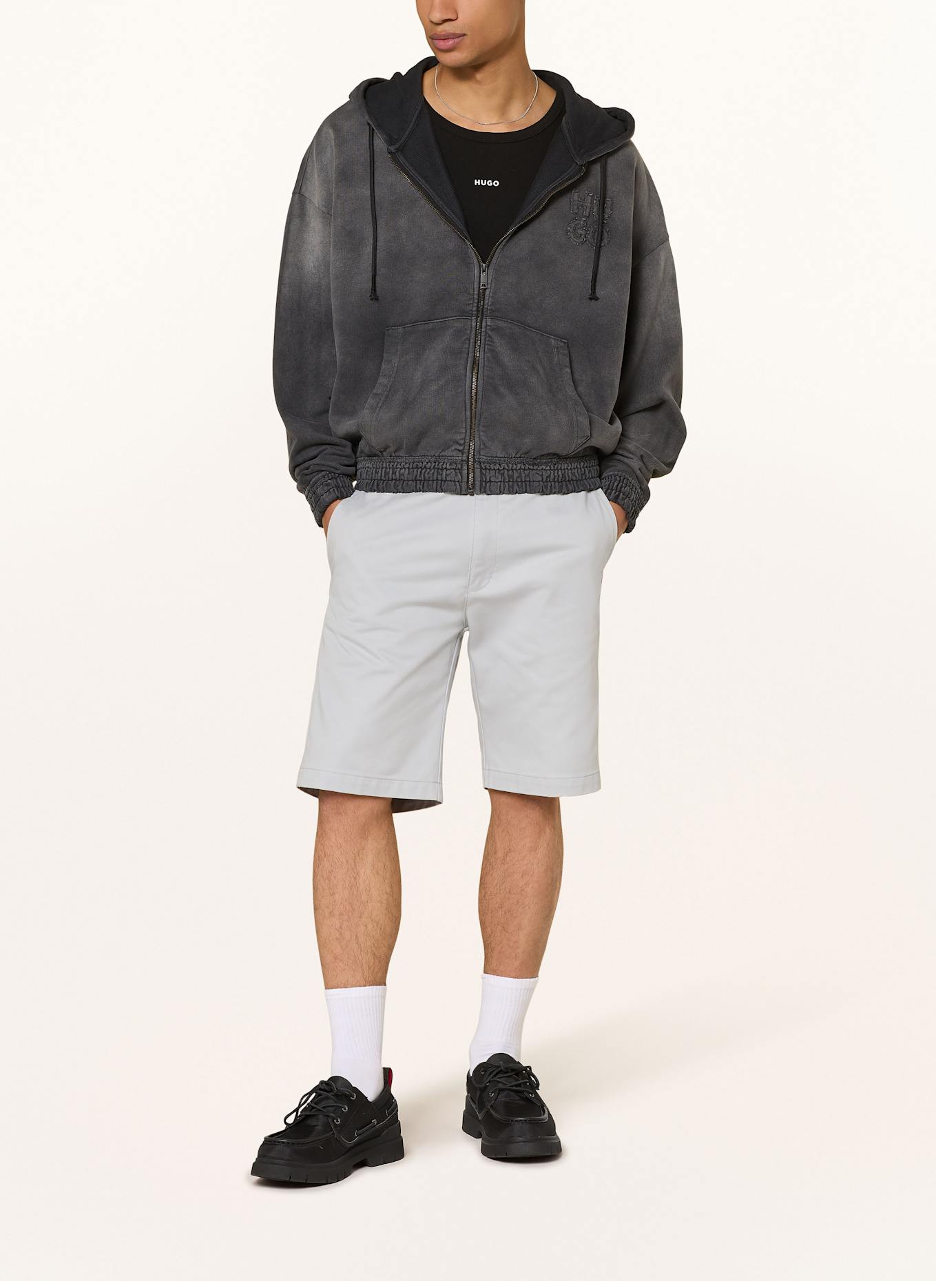 HUGO Sweatjacke DULONGO: GRAU