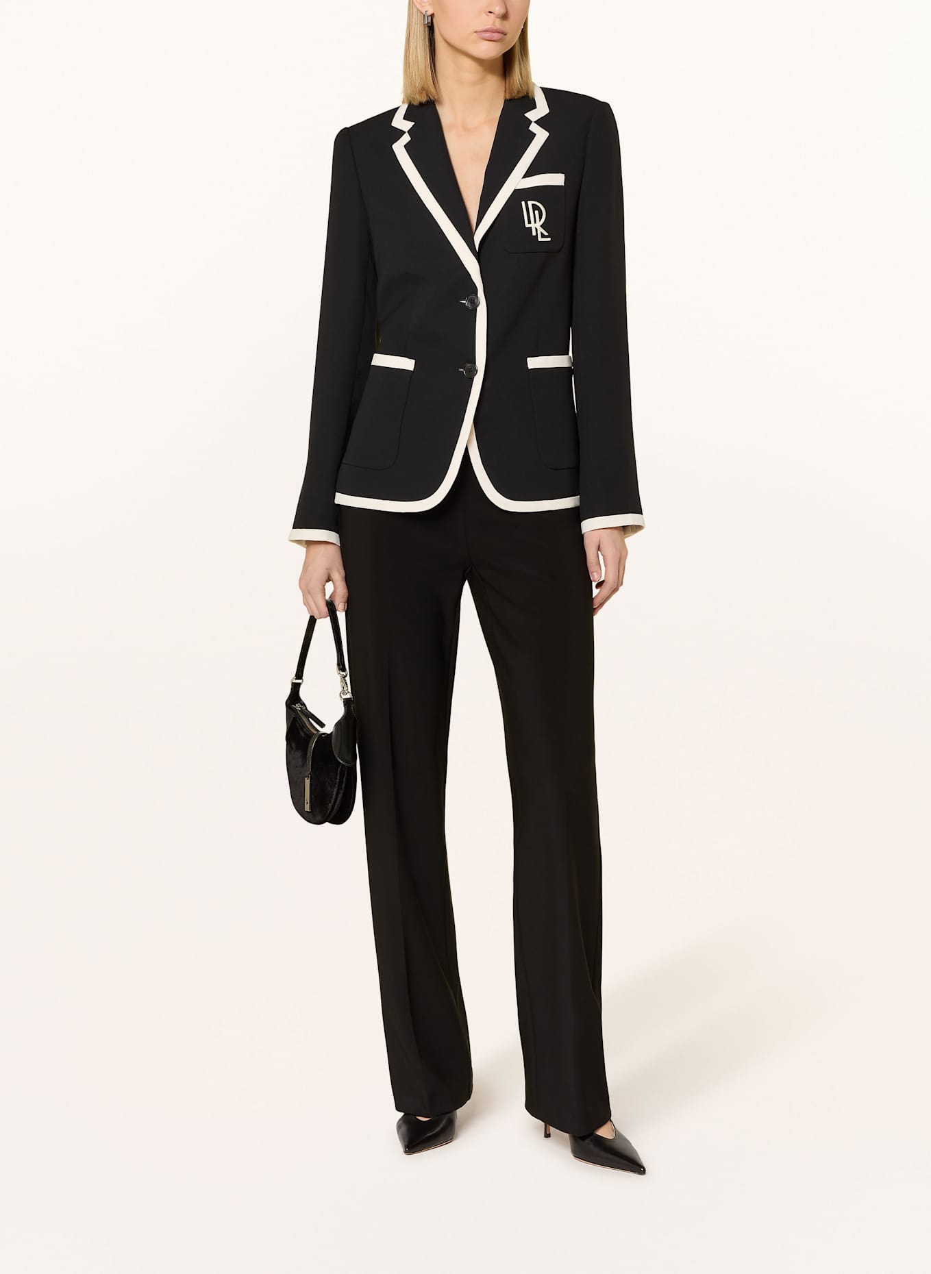 LAUREN RALPH LAUREN Blazer: SCHWARZ / CREME