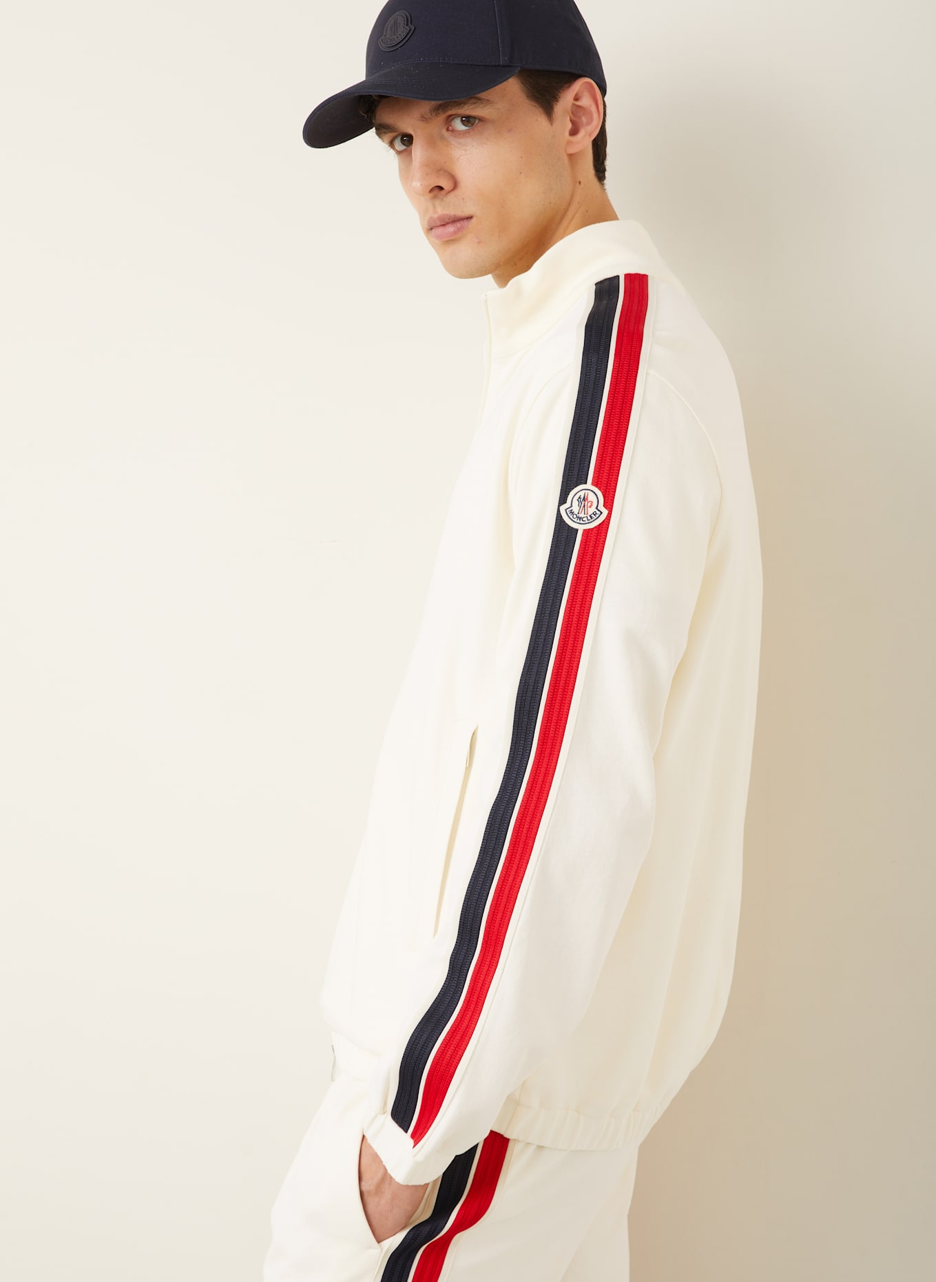 MONCLER Sweatjacke: ECRU