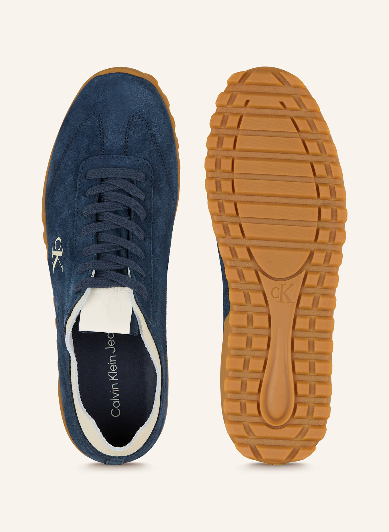 Calvin Klein Sneakersy: NIEBIESKI/ KREMOWY