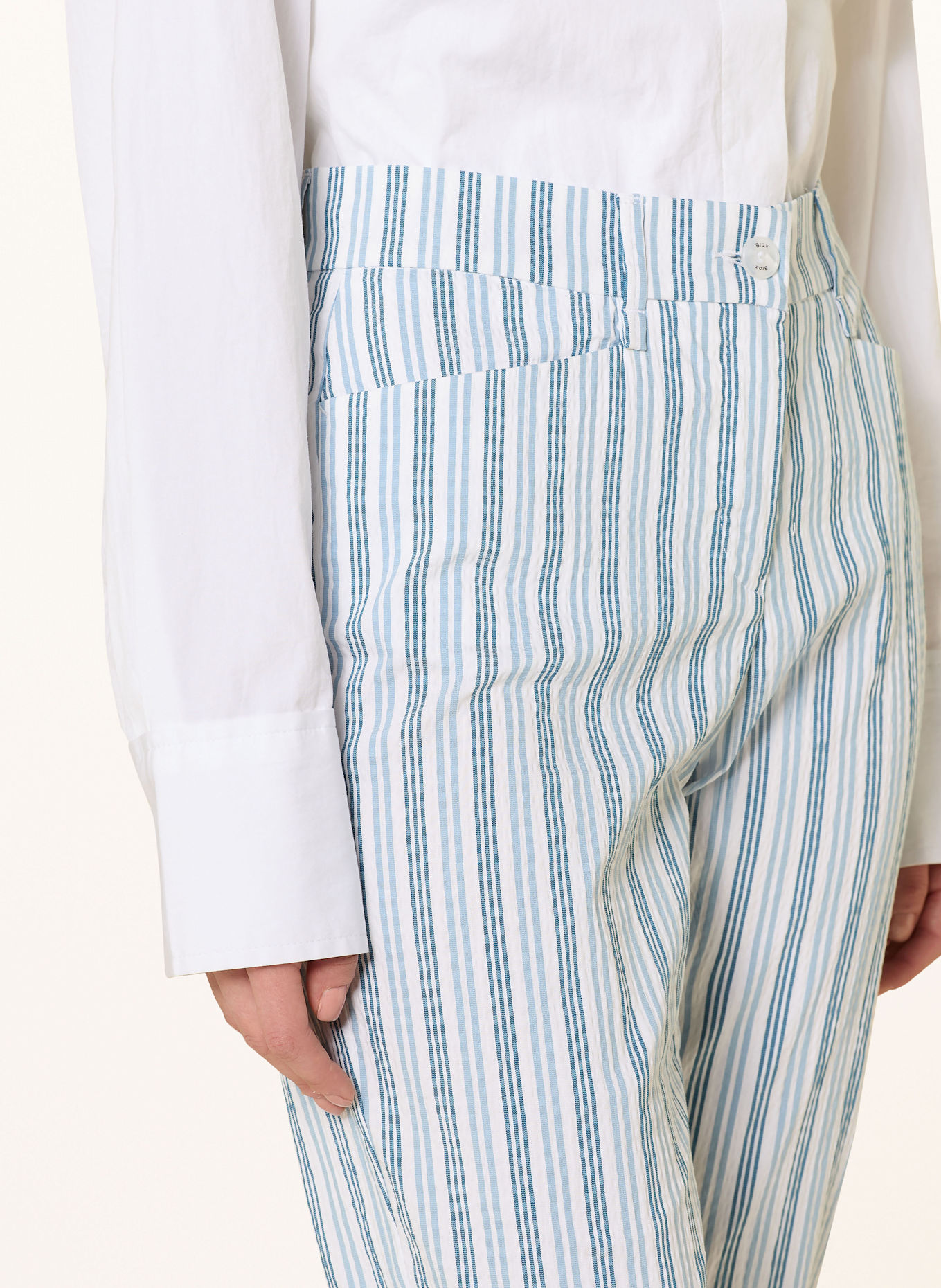 BRAX 7/8-Hose MARA S: HELLBLAU / WEISS