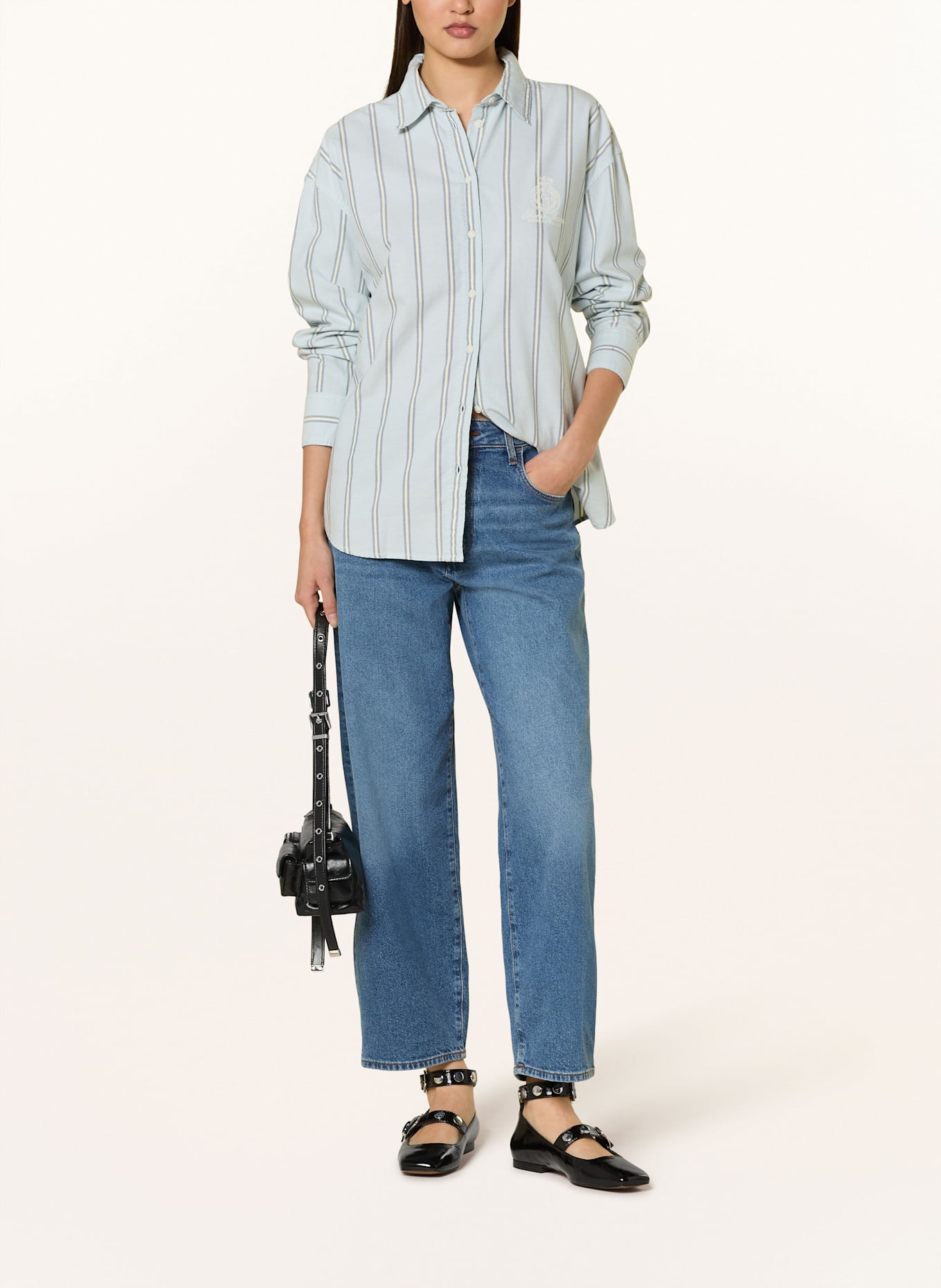 GUESS JEANS Koszula: ankle boots guess fl8r2d ele10 cream