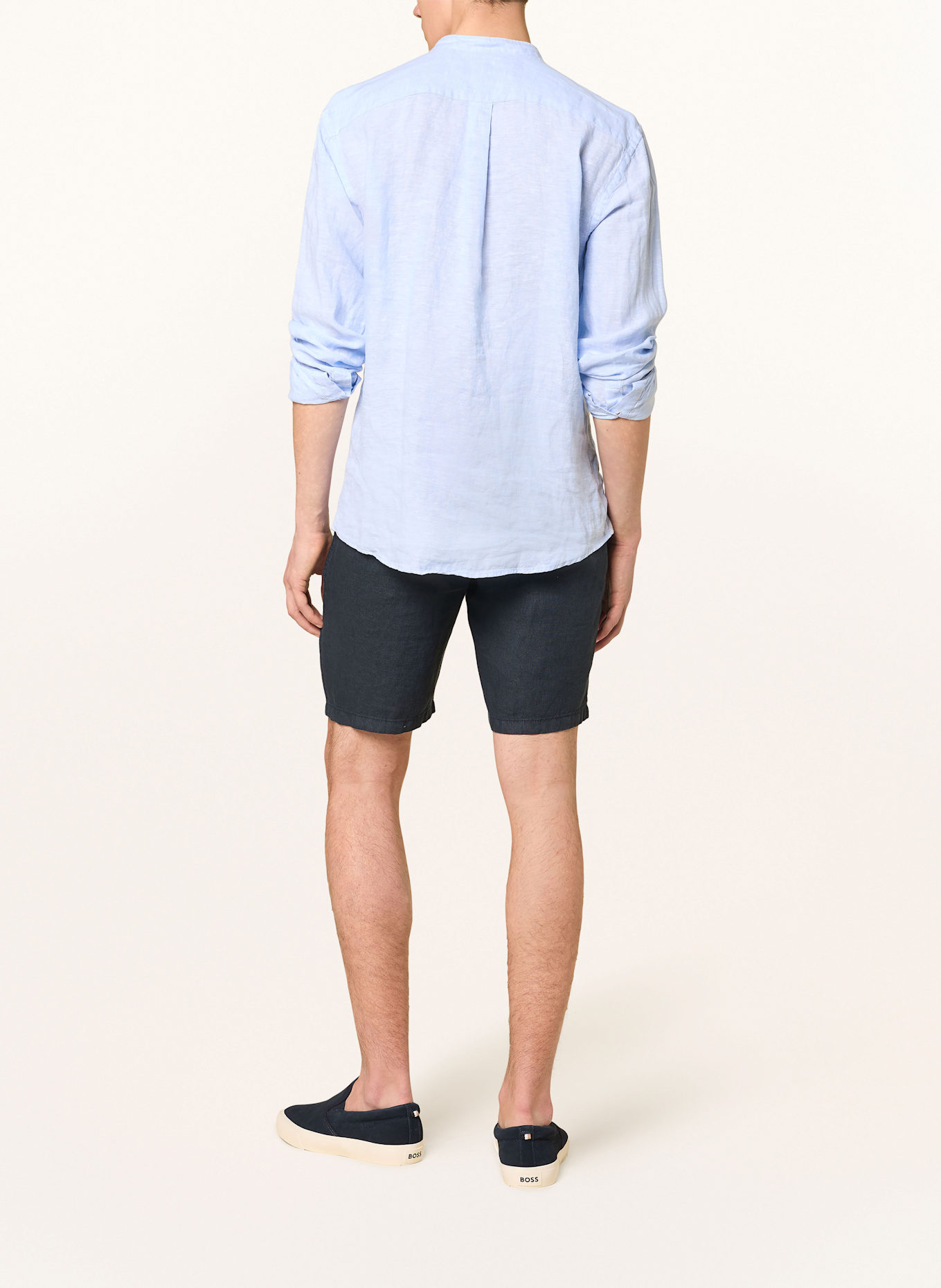 BRAX Leinenshorts BALU Modern Fit: DUNKELBLAU