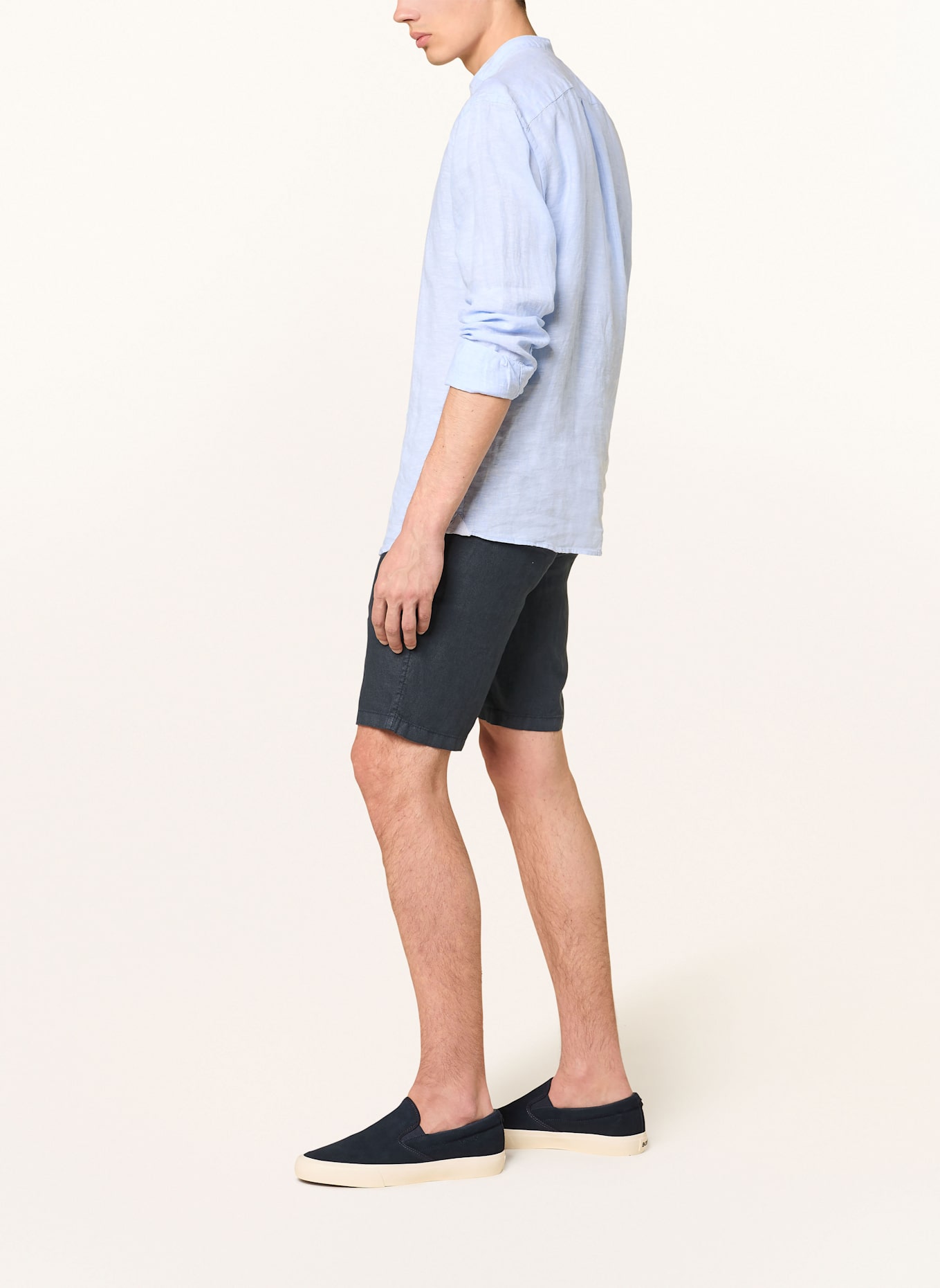 BRAX Leinenshorts BALU Modern Fit: DUNKELBLAU