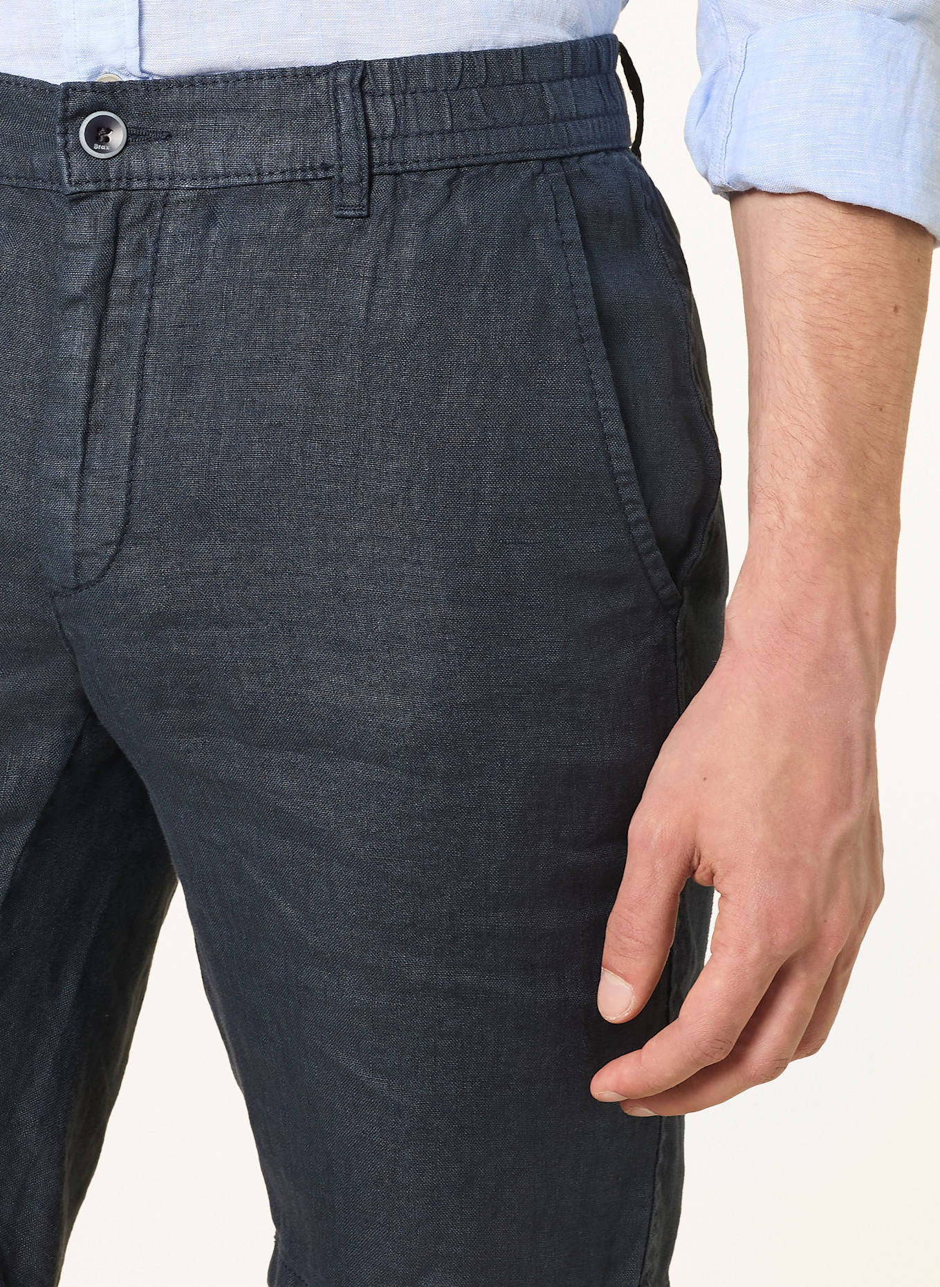 BRAX Leinenshorts BALU Modern Fit: DUNKELBLAU
