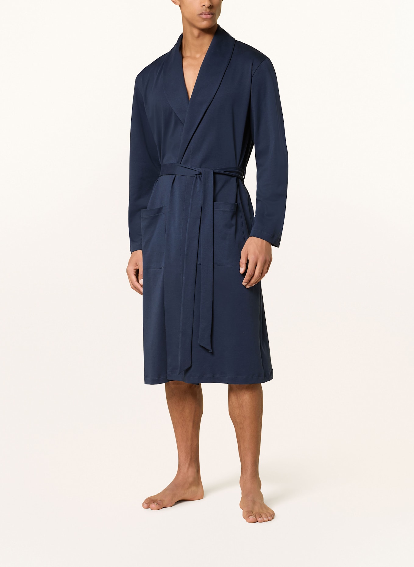 HANRO Men's robe NIGHT & DAY: DARK BLUE