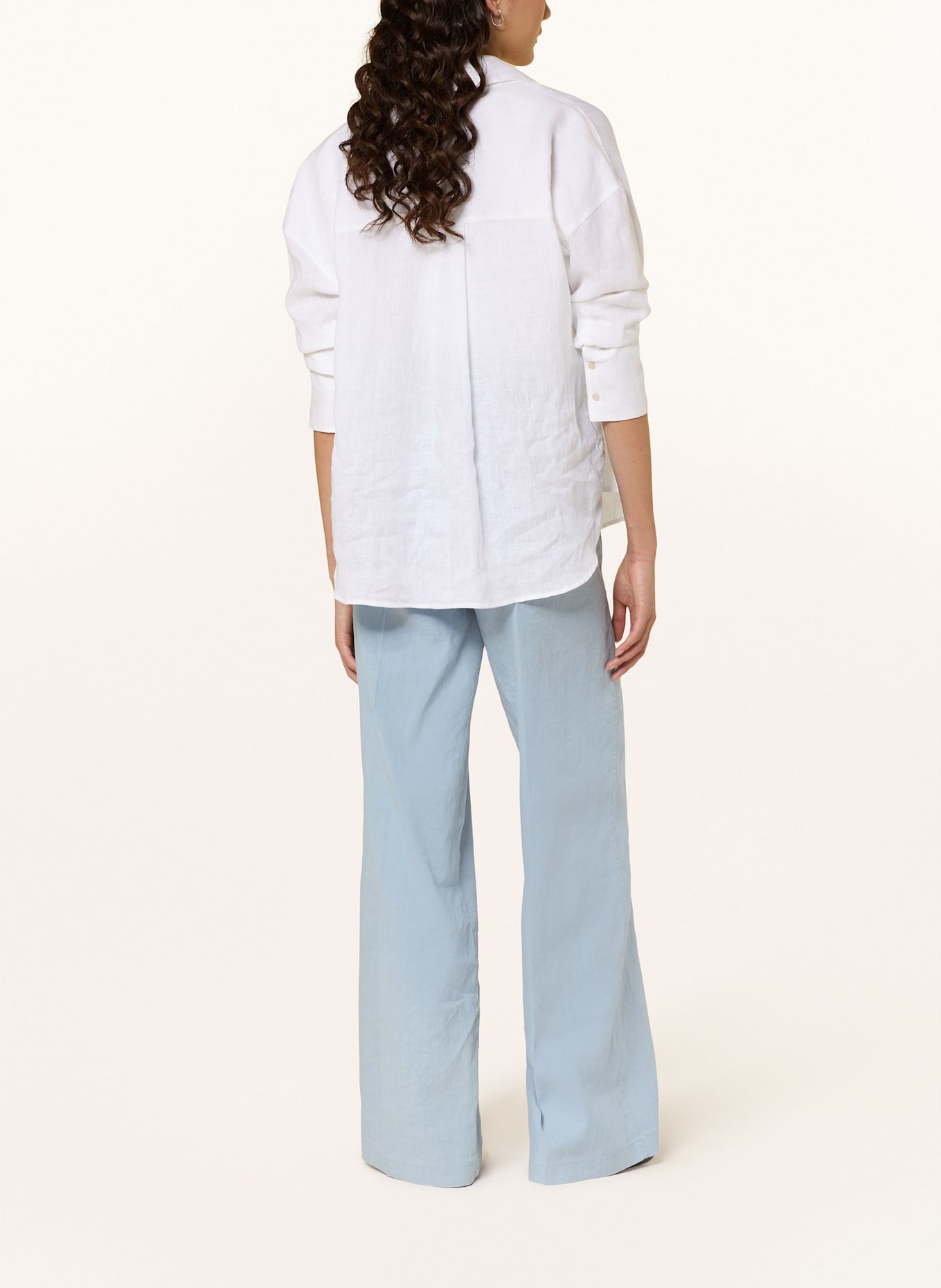 CAMBIO Marlenehose ADRIENNE mit Leinen: HELLBLAU