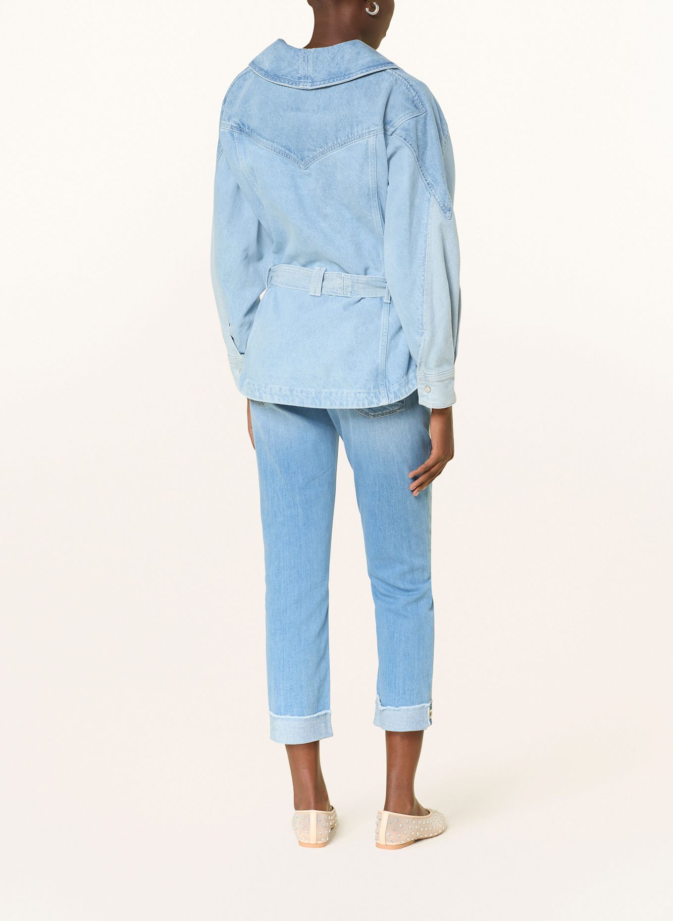CAMBIO 7/8-Jeans PIPER SHORT: 5277 sunny splinted fringed
