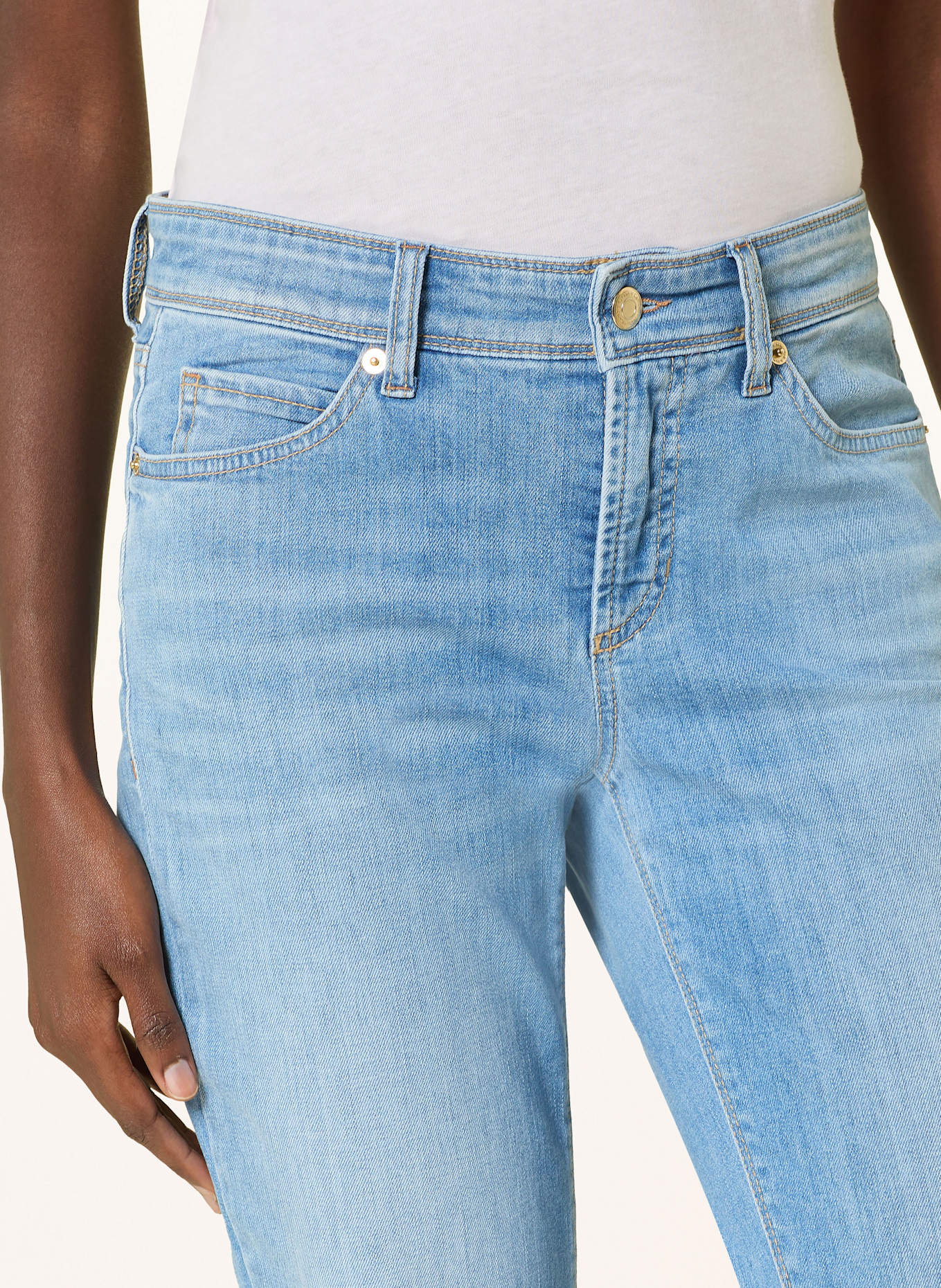 CAMBIO 7/8-Jeans PIPER SHORT: 5277 sunny splinted fringed