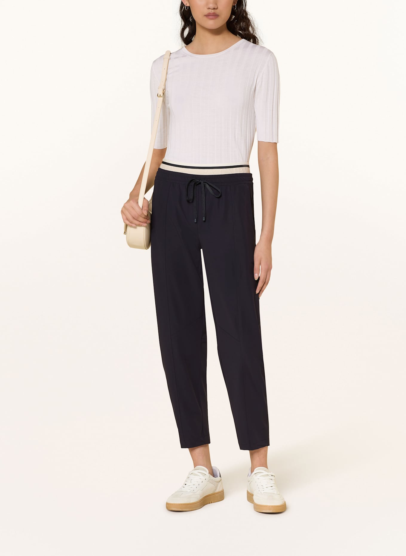 CAMBIO 7/8-Hoser EDEN im Jogging-Stil: DUNKELBLAU