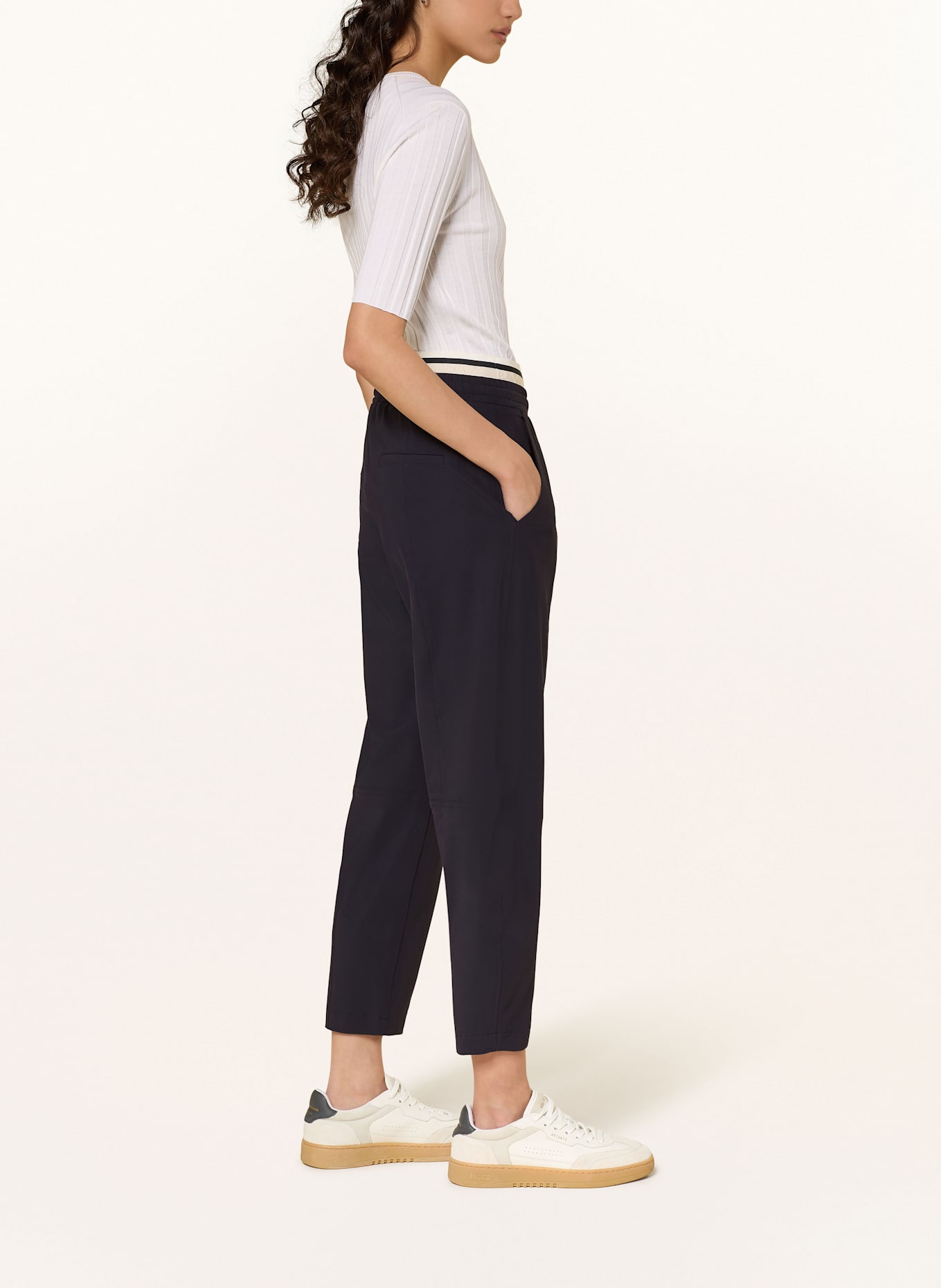 CAMBIO 7/8-Hoser EDEN im Jogging-Stil: DUNKELBLAU