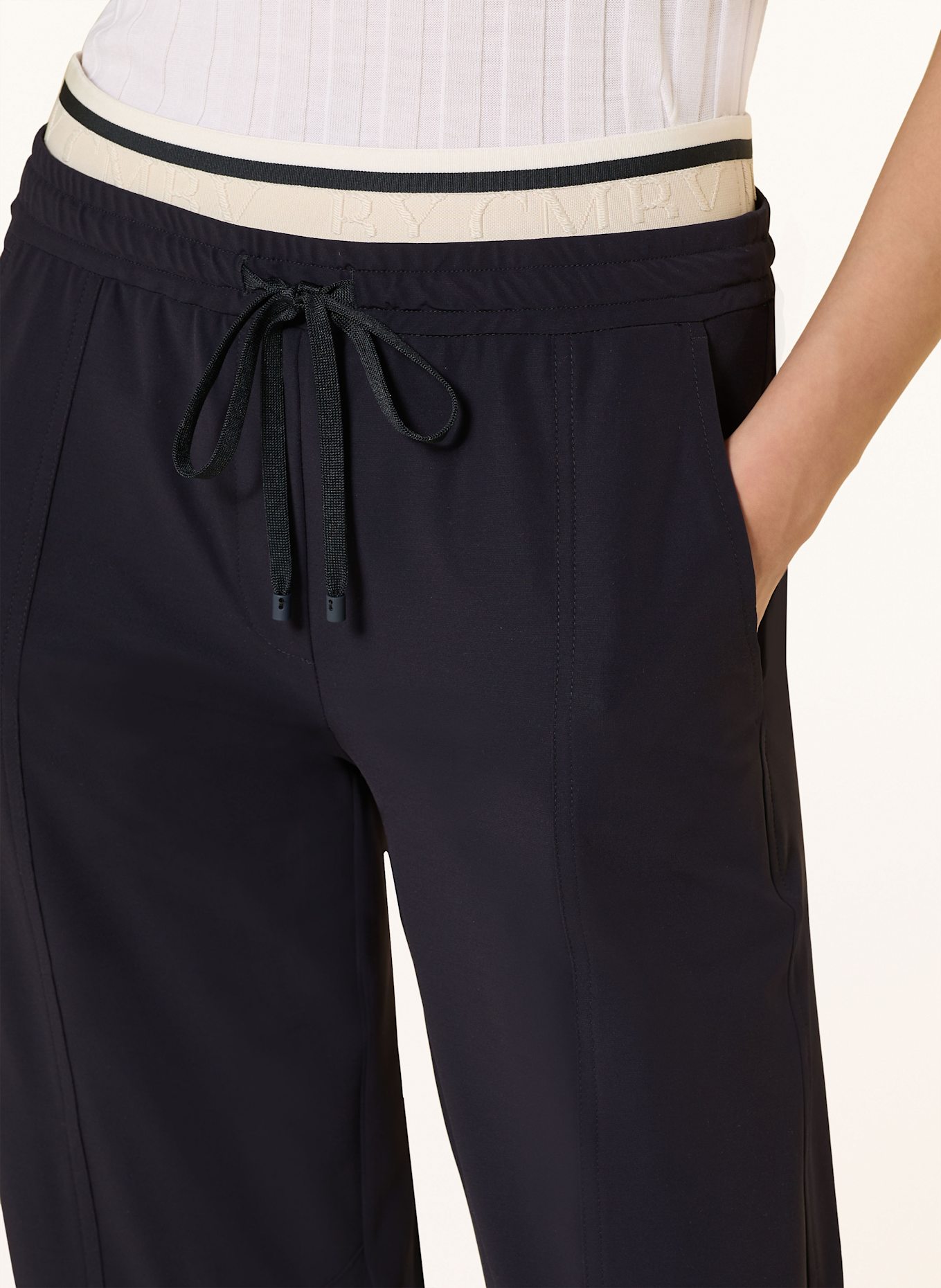 CAMBIO 7/8-Hoser EDEN im Jogging-Stil: DUNKELBLAU